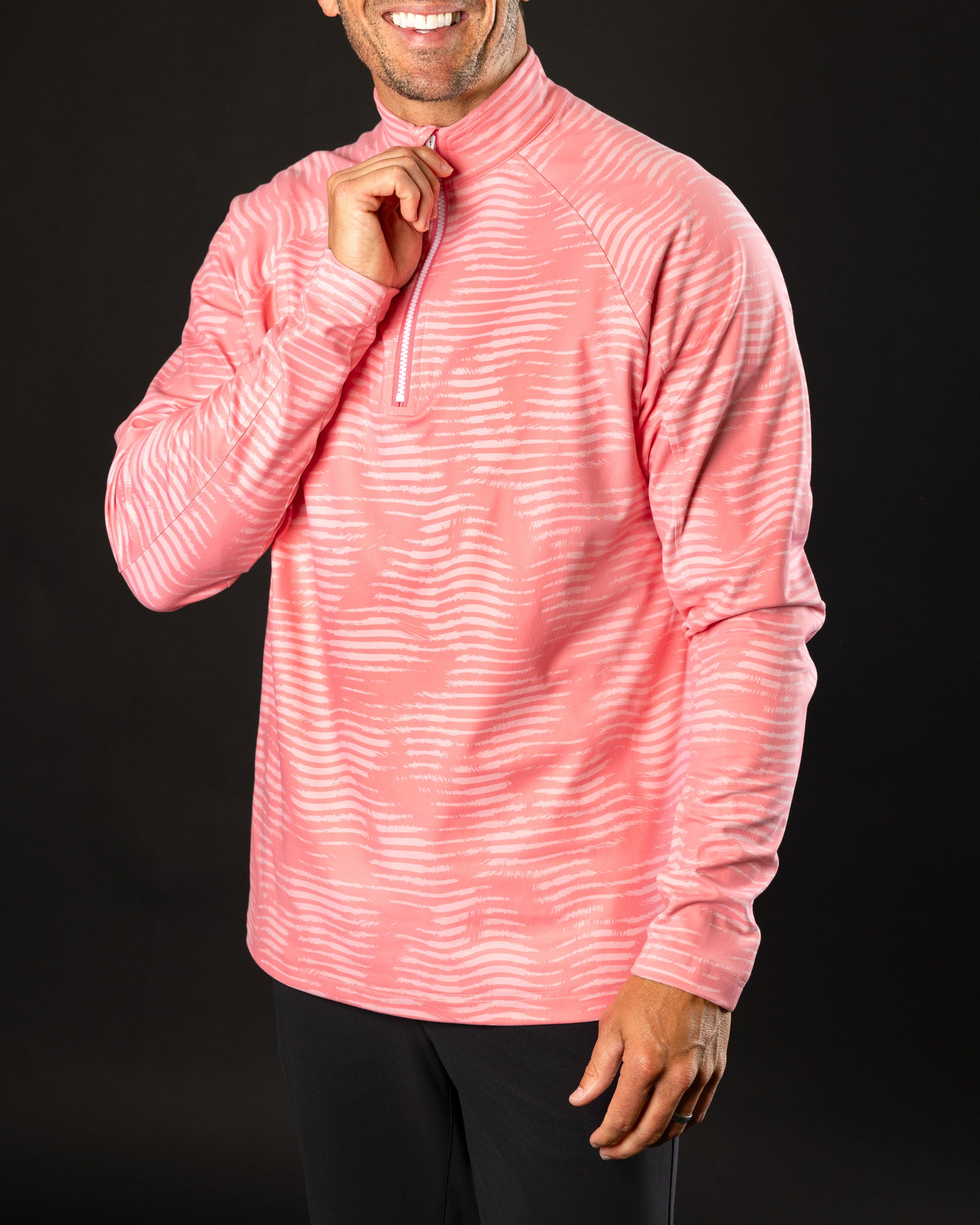 Peak mens golf Q-zip jacket | Sunday Swagger