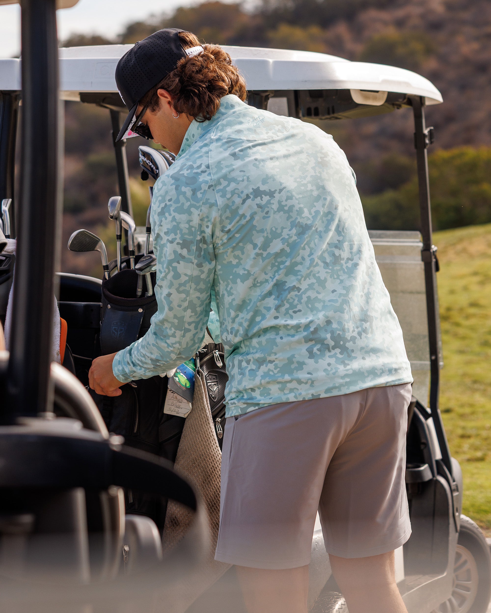 Men's Performance Q-Zip - Woodland Camo