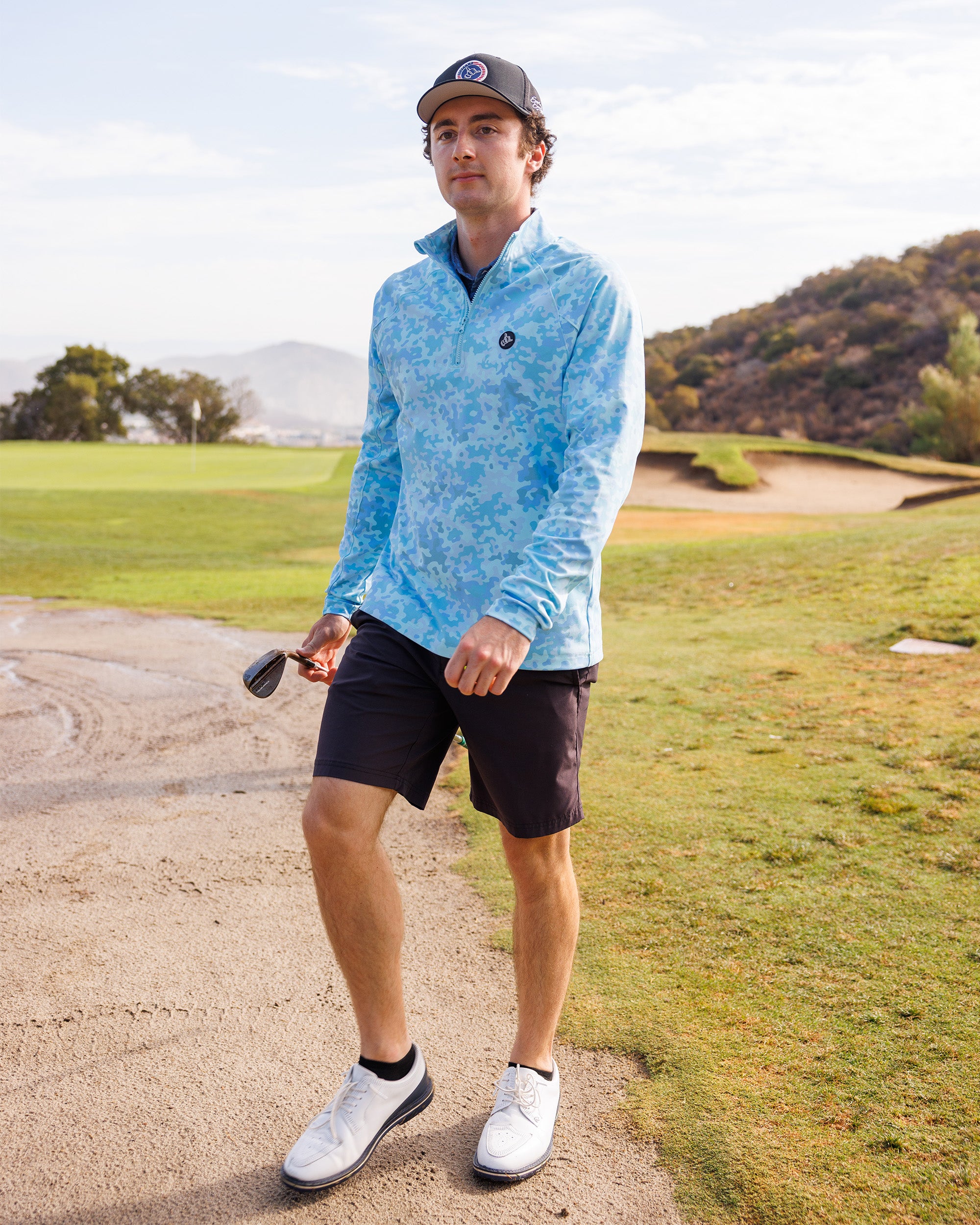 Men's Performance Q-Zip - Morning Dew