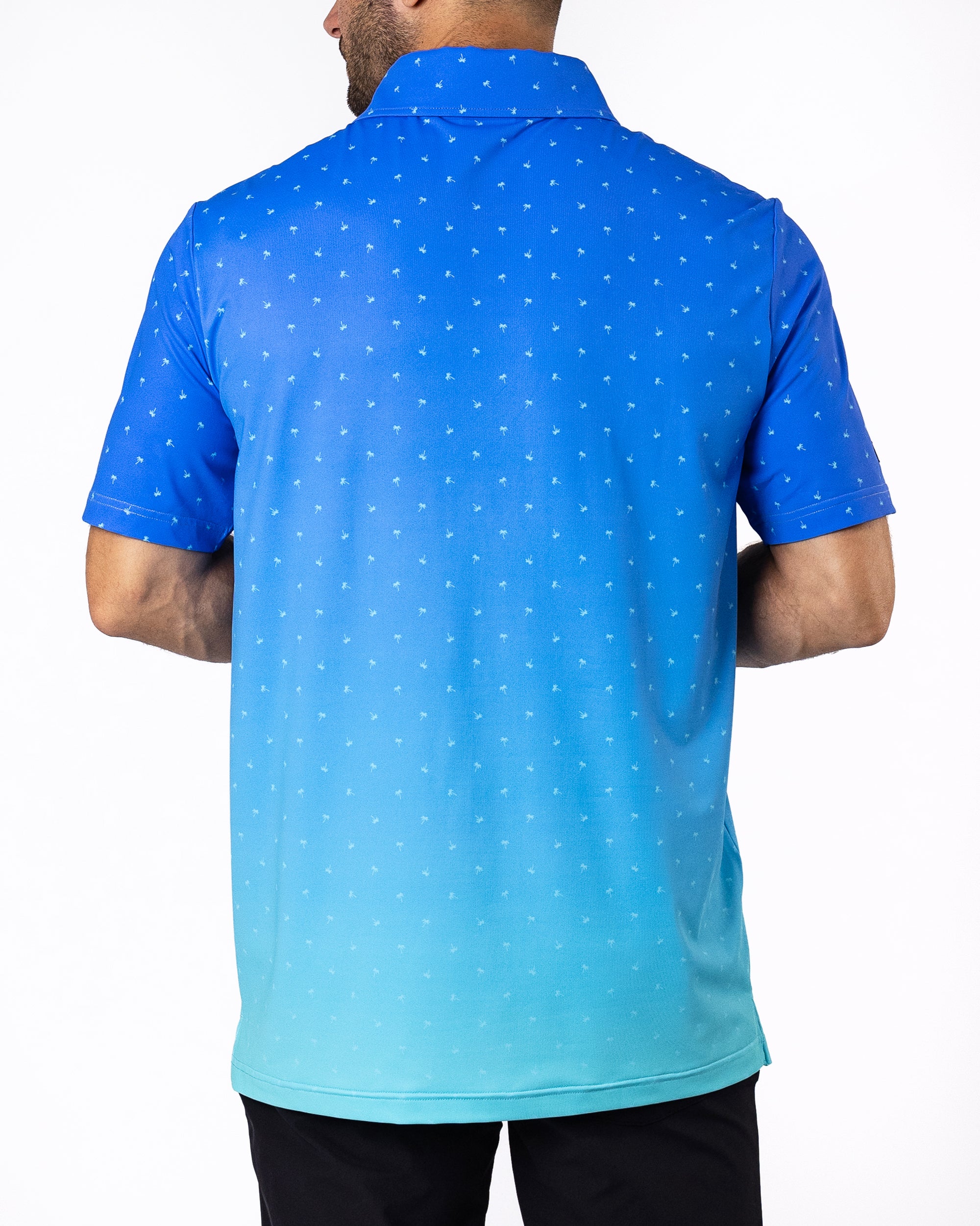 Palmera palm tree gradient polo | Sunday Swagger golf polo