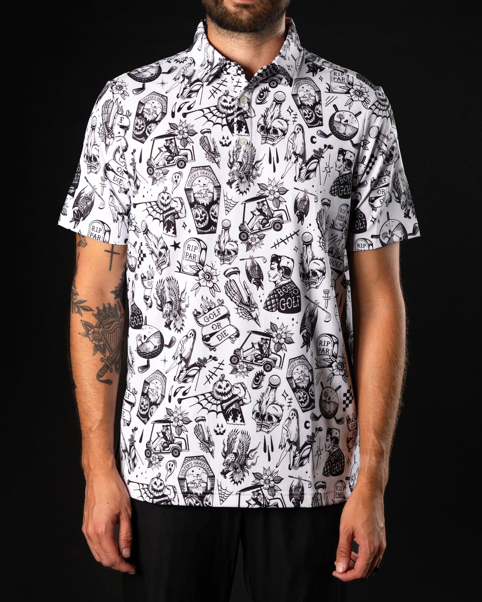 Mens Halloween Shirt | Halloween golf polo | Sunday Swagger