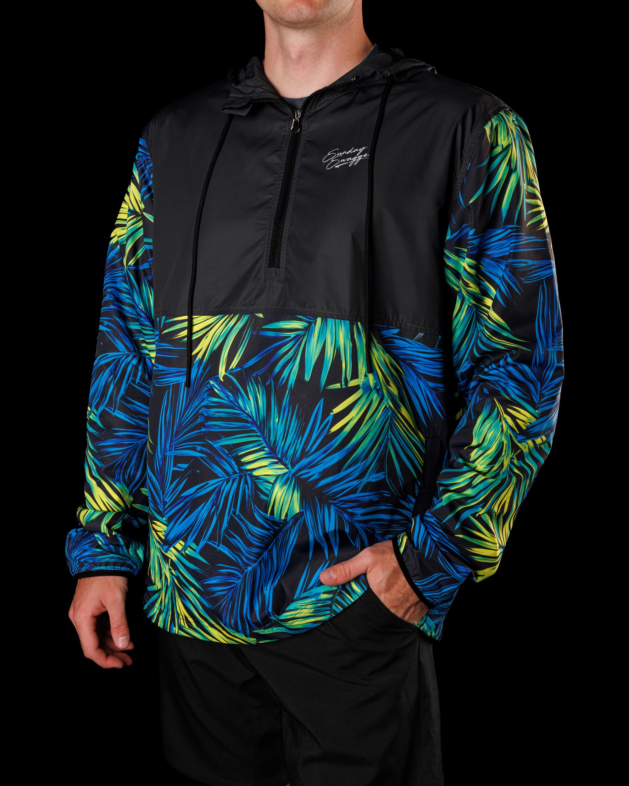 Men's Q-Zip Windbreaker Jacket - Bahama Breeze