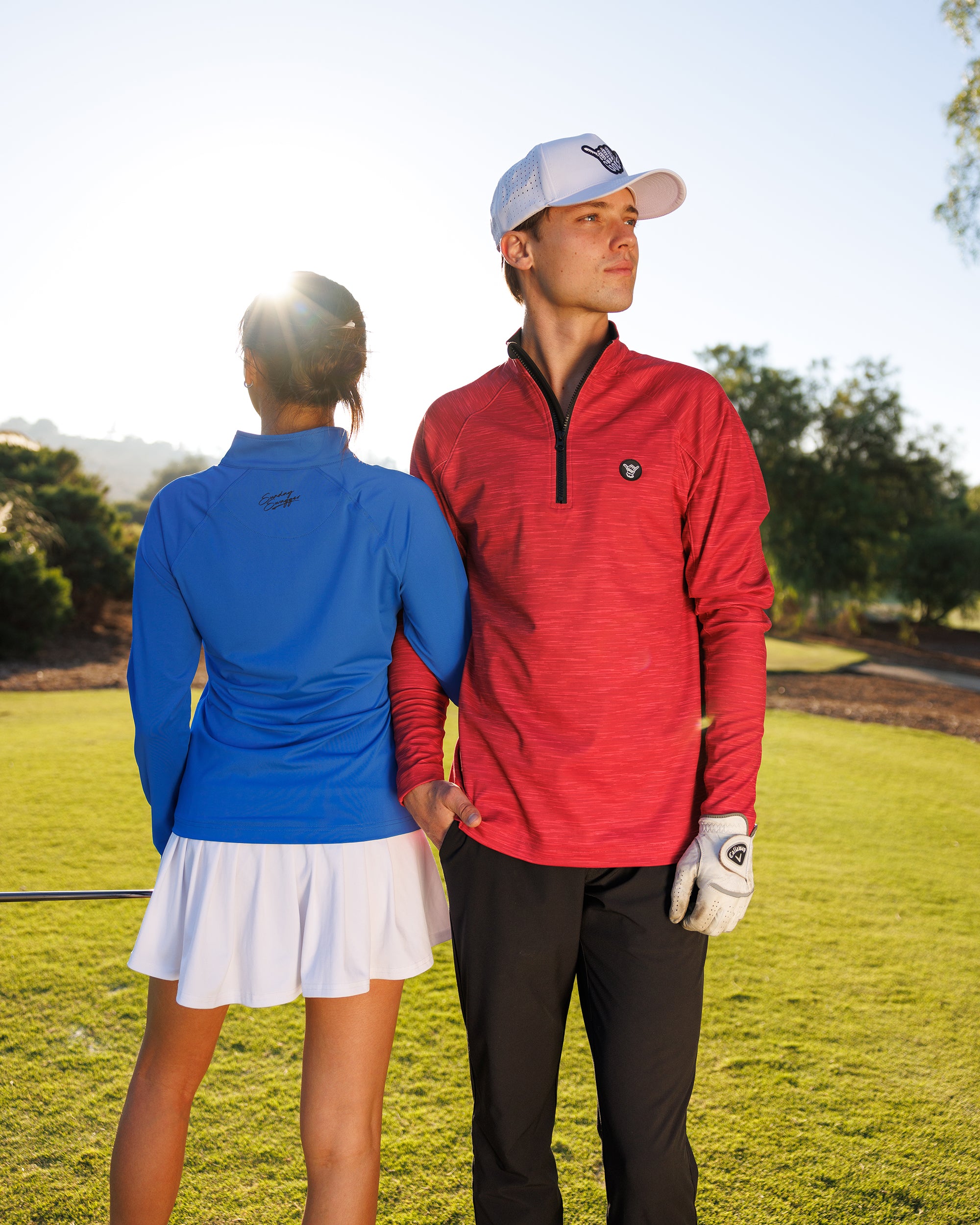 Men's Performance Q-Zip - Crimson