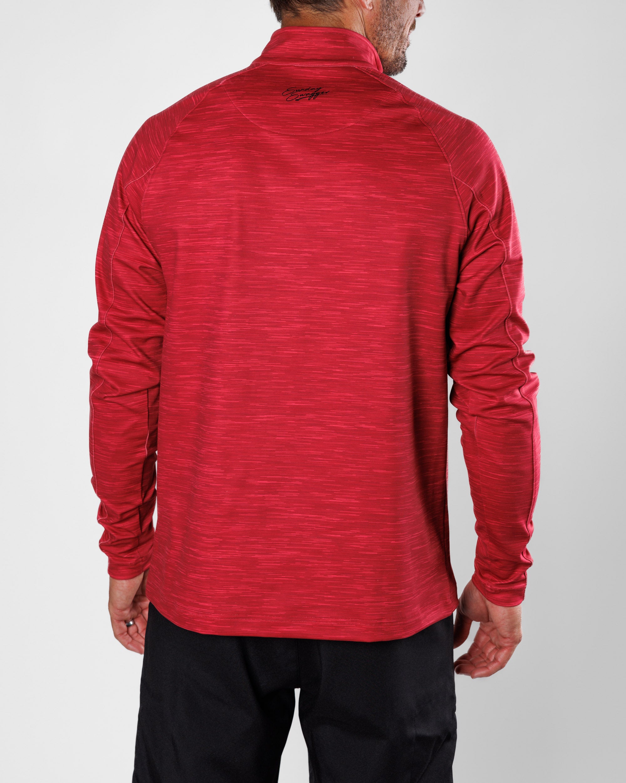 Men's Performance Q-Zip - Crimson