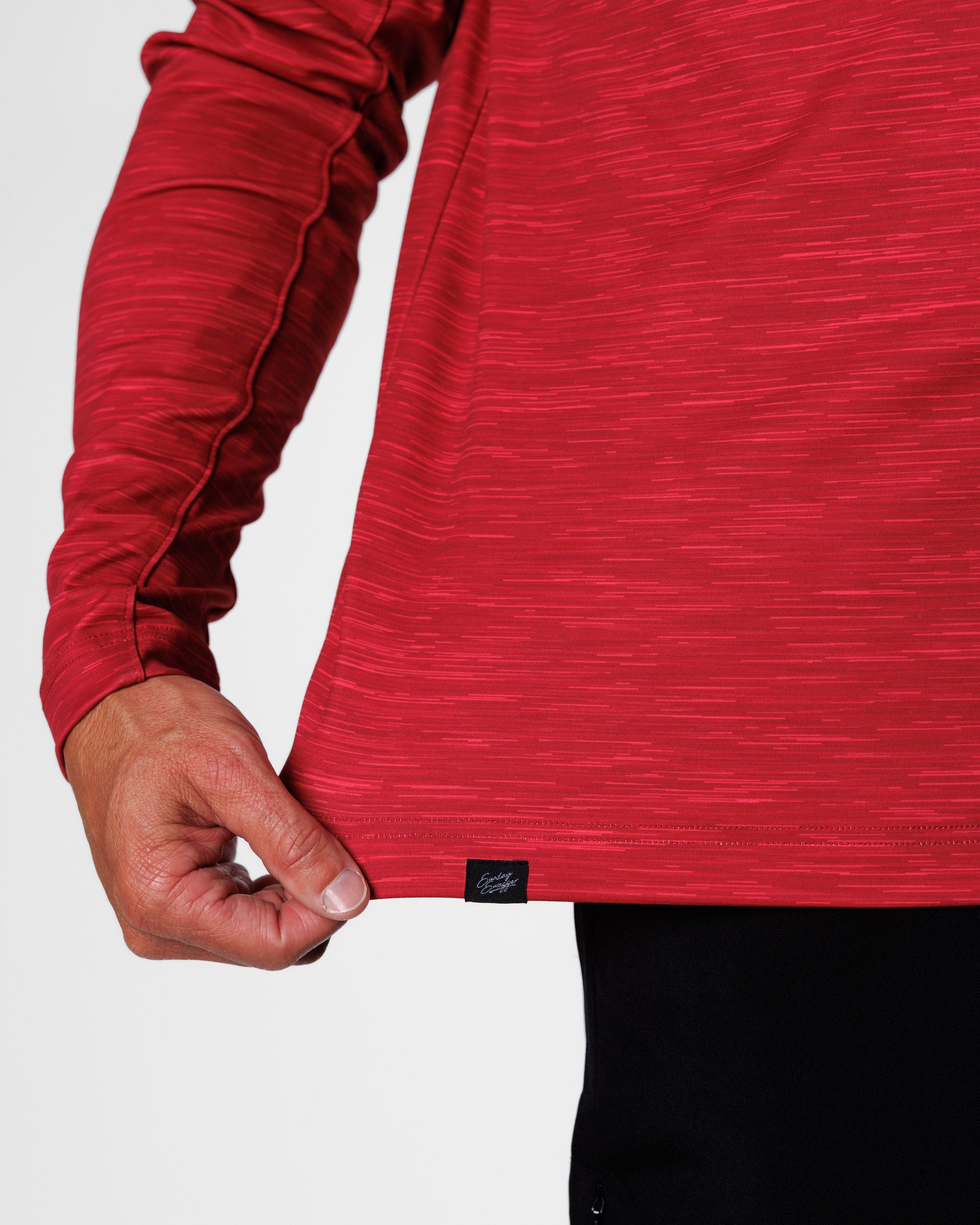 Men's Performance Q-Zip - Crimson