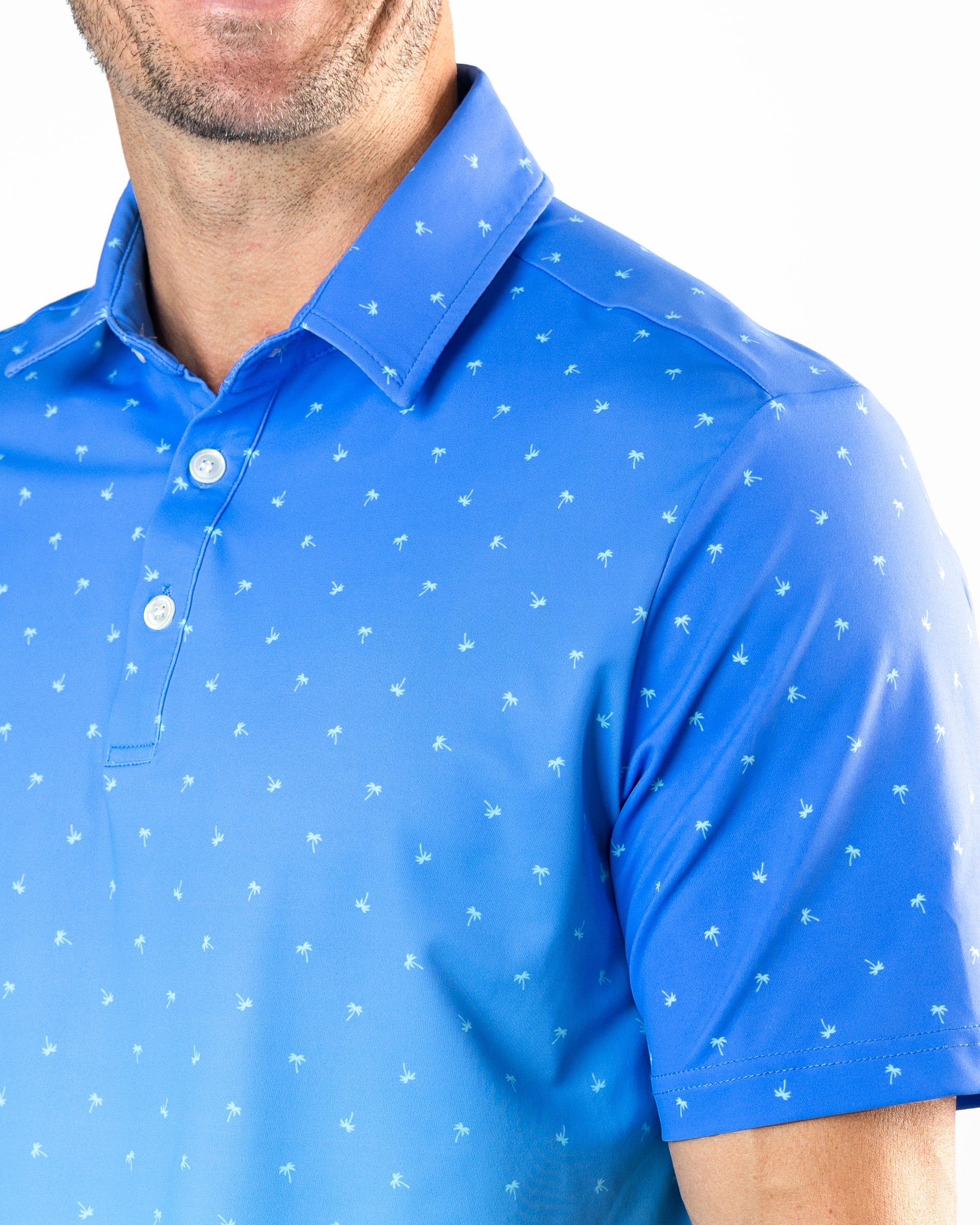 Palmera palm tree gradient polo | Sunday Swagger golf polo
