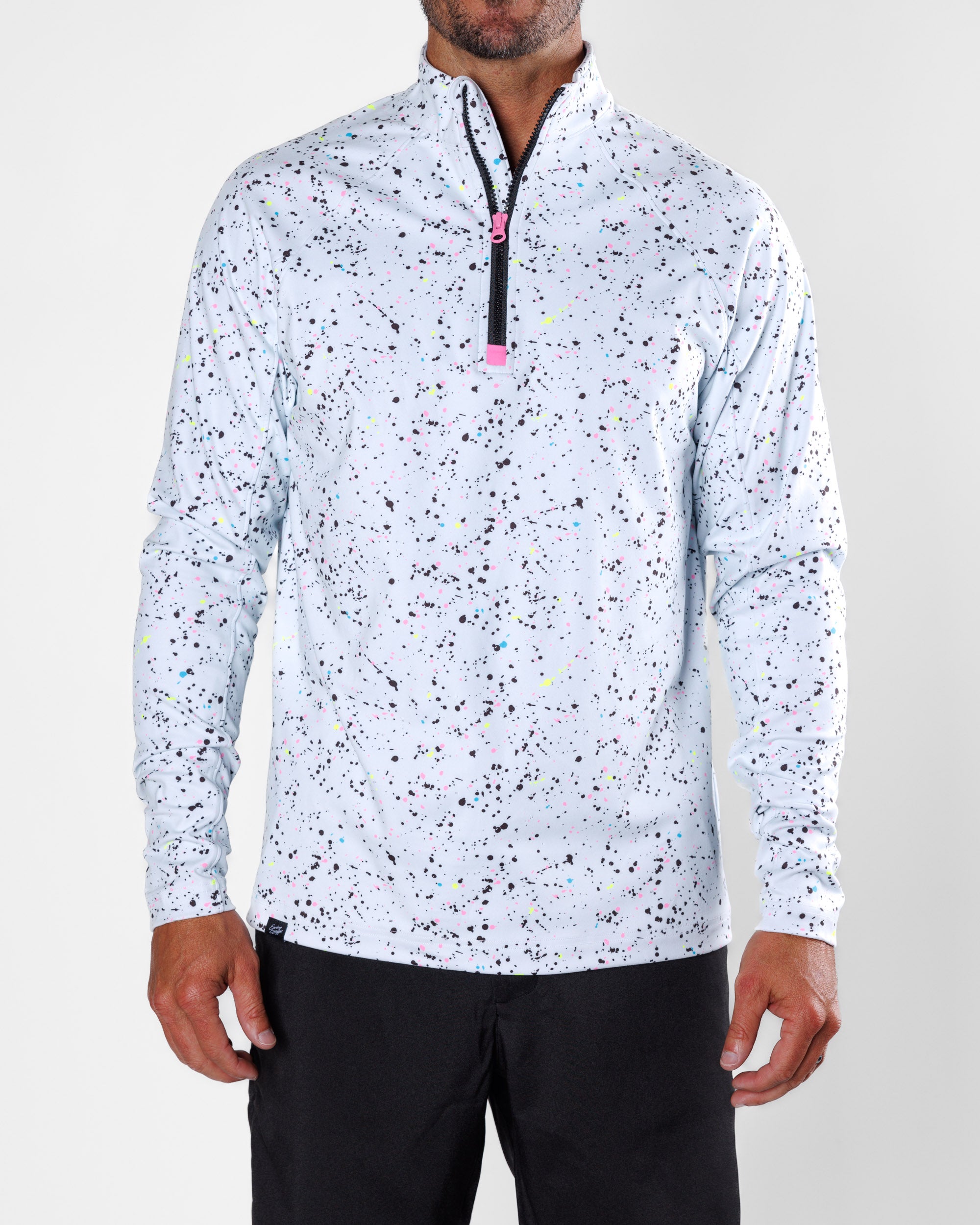 Men's Performance Q-Zip - Splatter