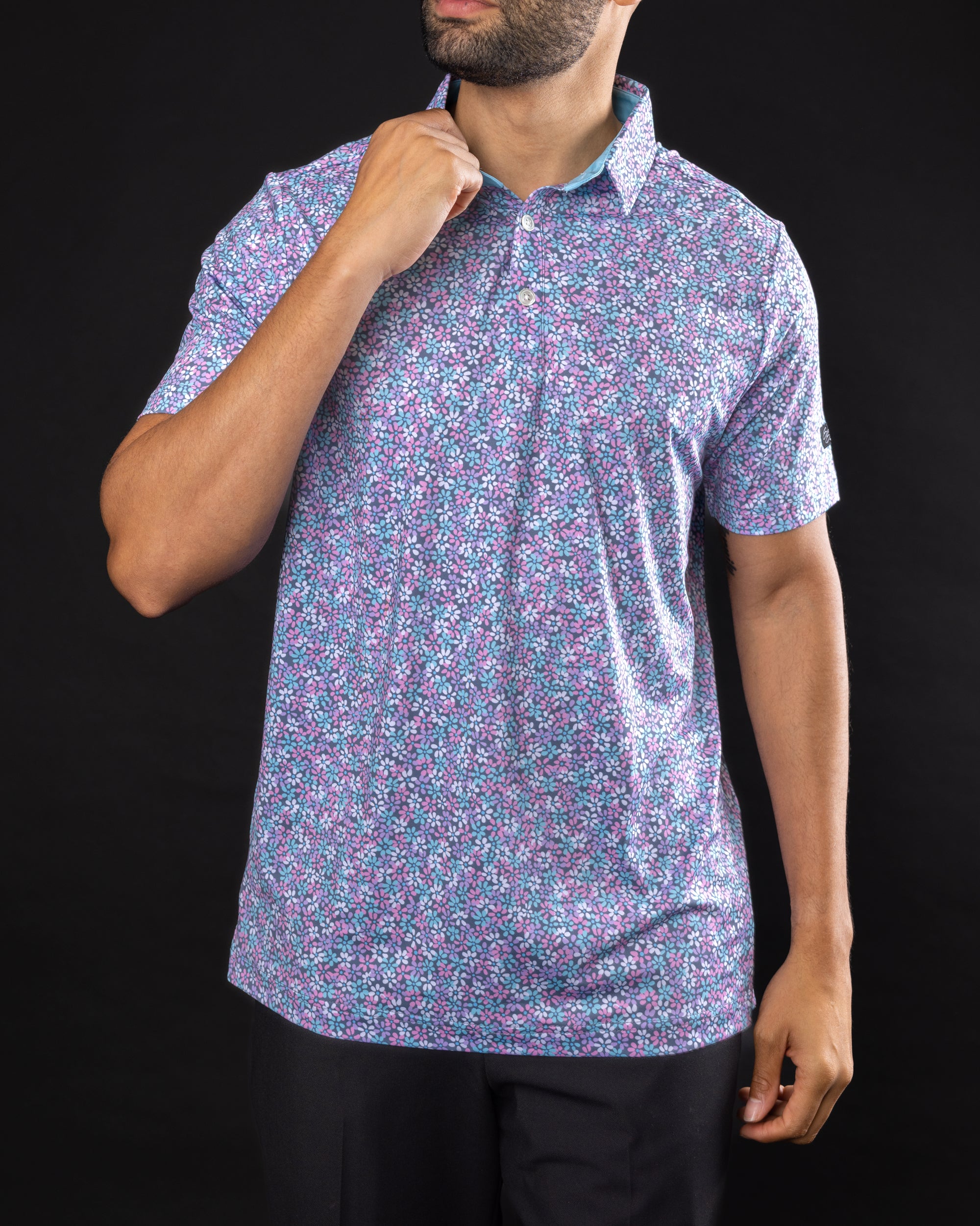 Euphoria floral golf polo