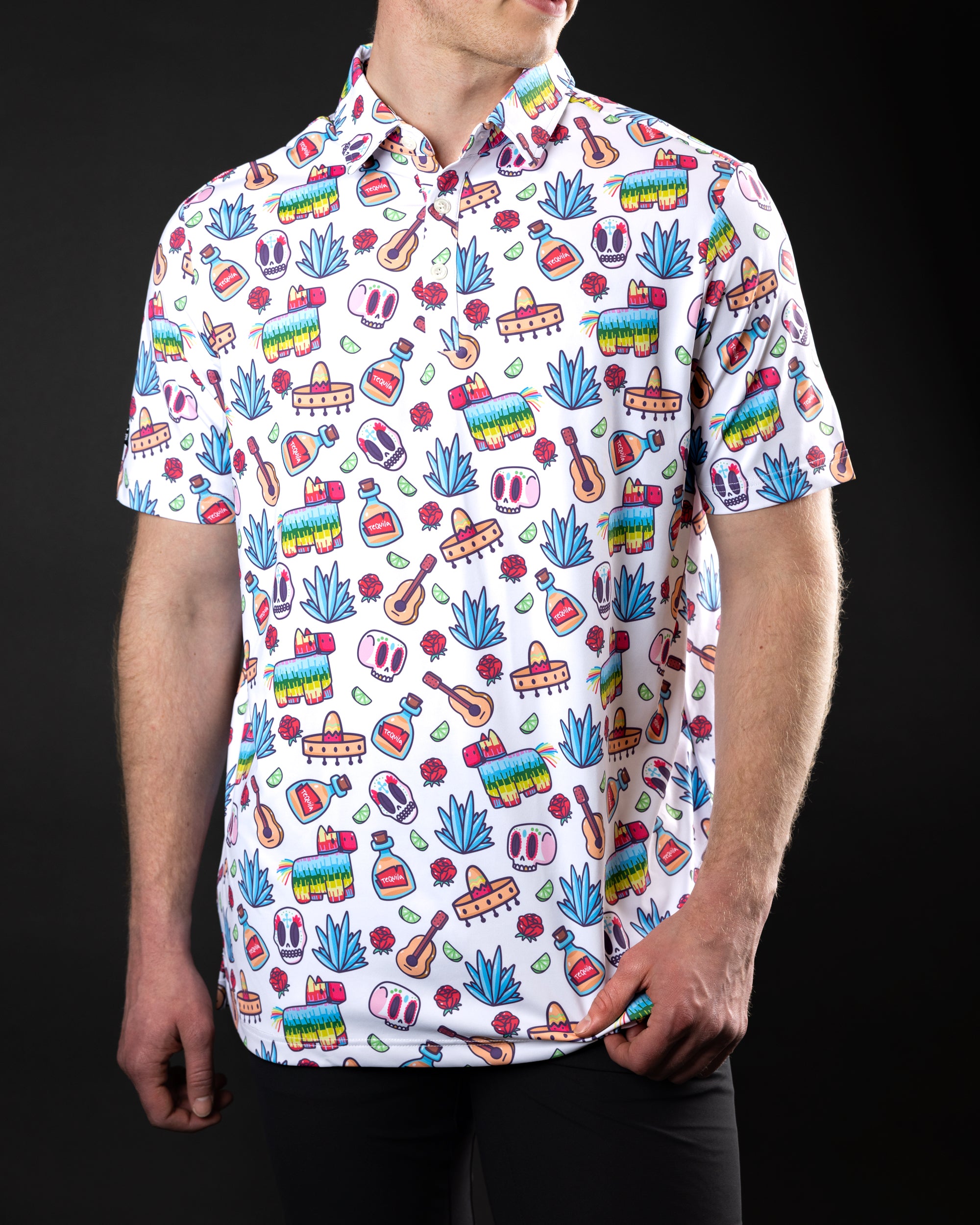 Fiesta Mexican inspired golf polos