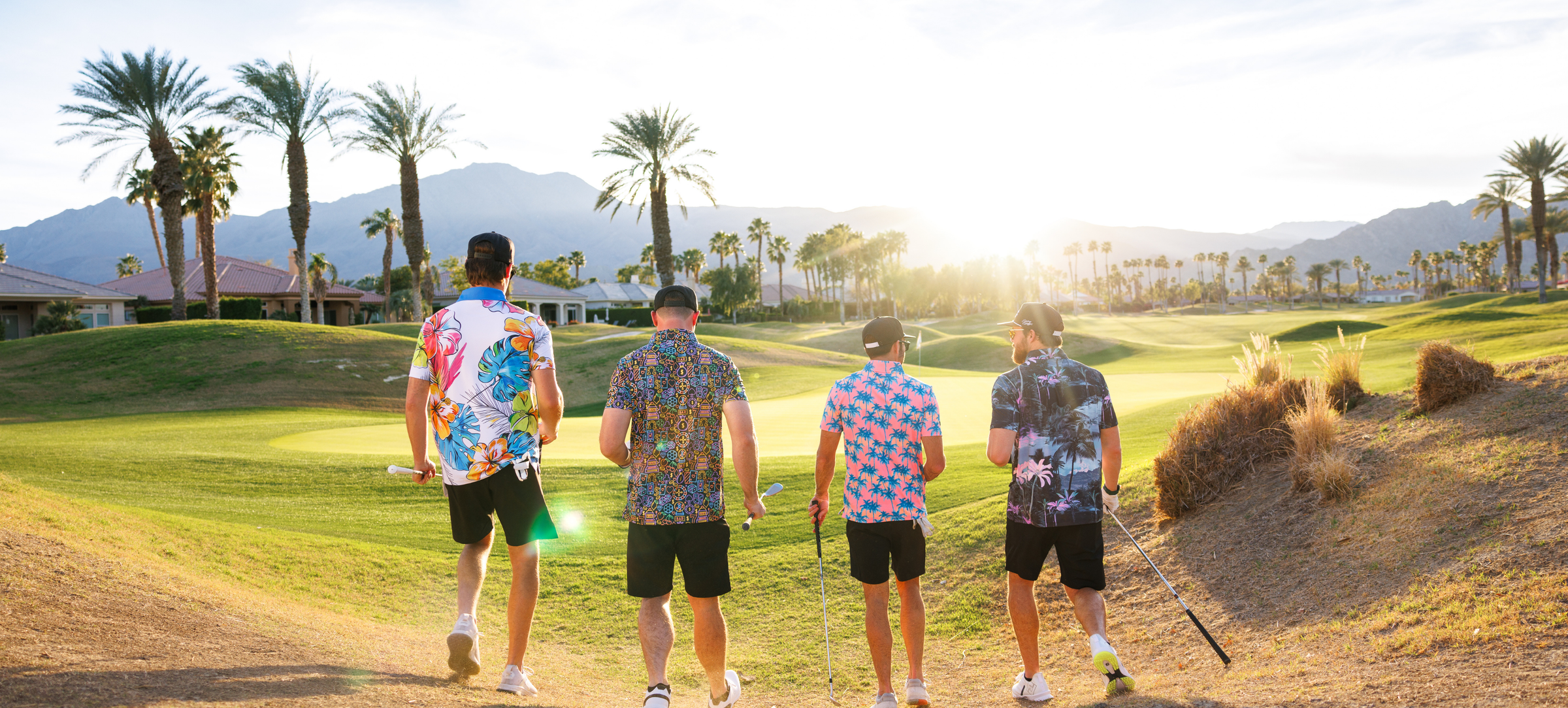 Sunday Swagger Back in Black splattered paint golf polo