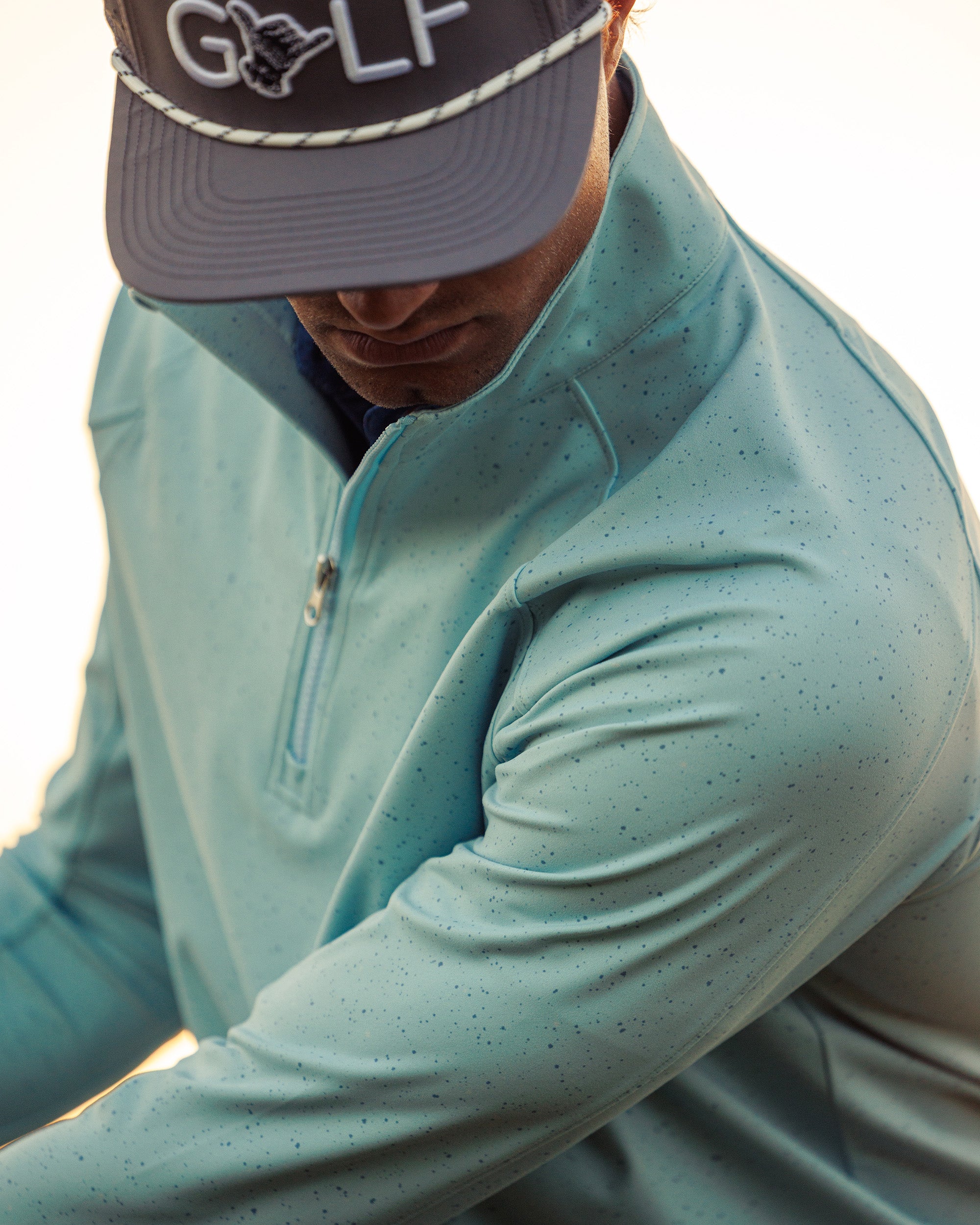 Men's Performance Q-Zip - Moon Dust