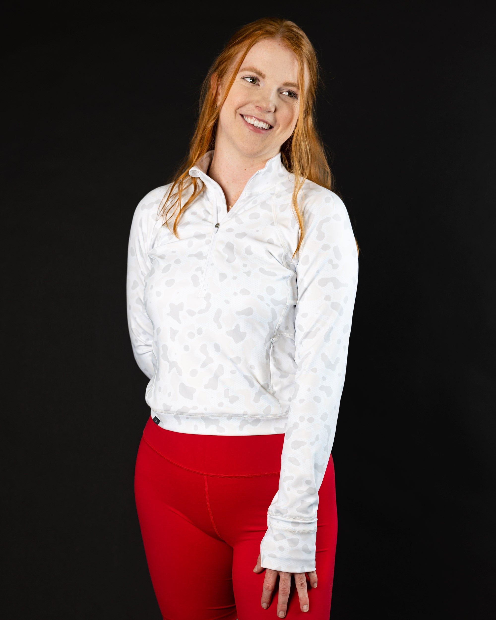 Alpine women's cropped golf Qzip jacket | Sunday Swagger