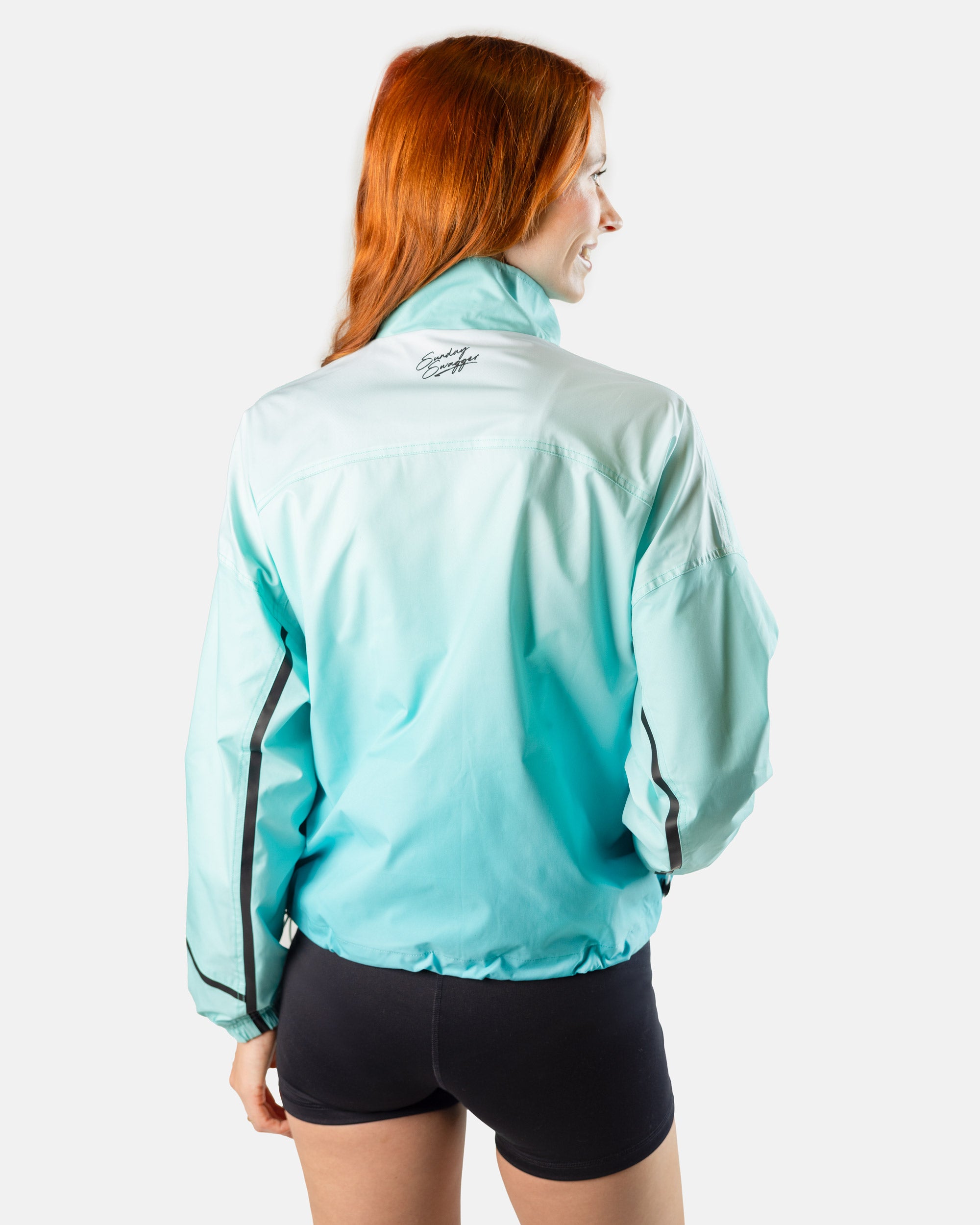 Glacier blue gradient women's jacket | Sunday Swagger