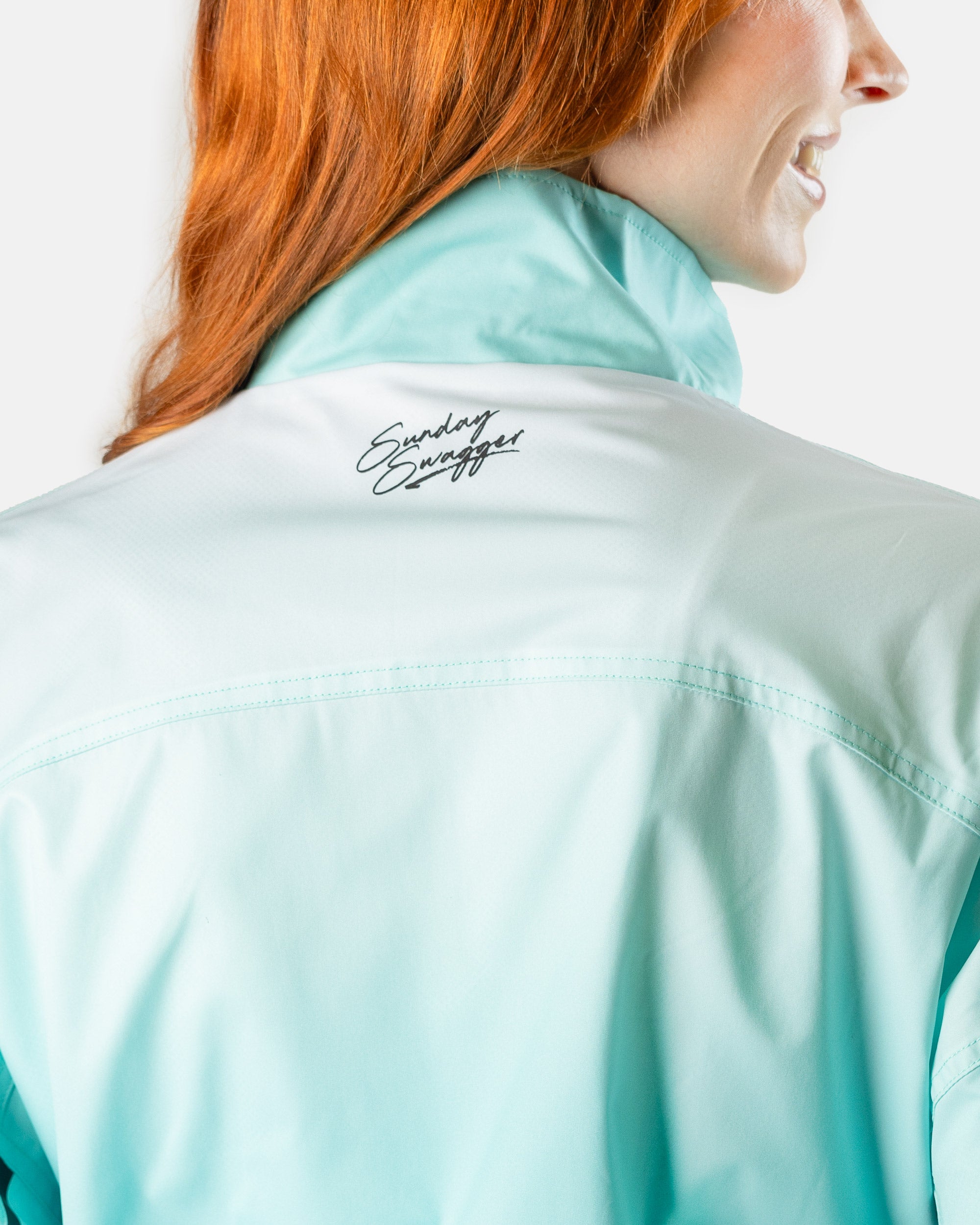 Glacier blue gradient women's jacket | Sunday Swagger