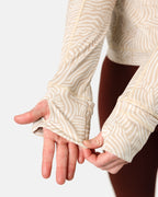 Latte cream women's cropped golf Qzip | Sunday Swagger