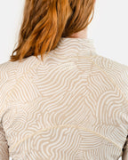 Latte cream women's cropped golf Qzip | Sunday Swagger