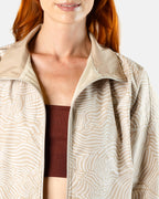 Latte Cream Women's zip Jacket | Sunday Swagger