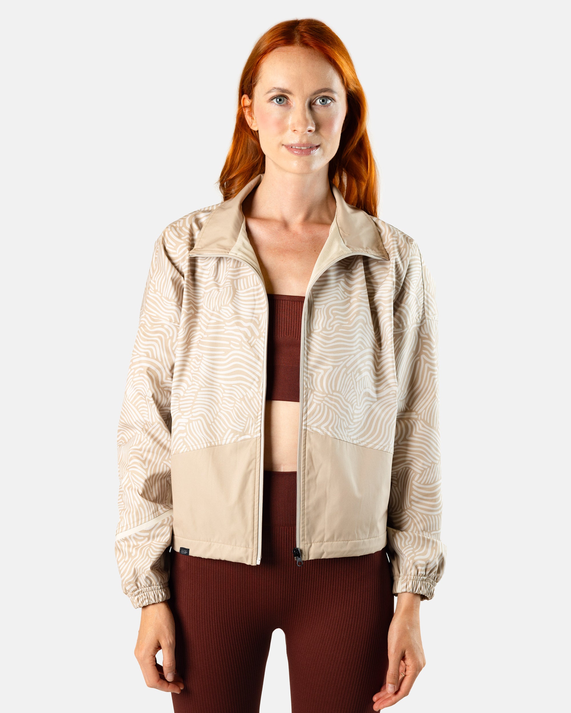 Latte Cream Women's zip Jacket | Sunday Swagger