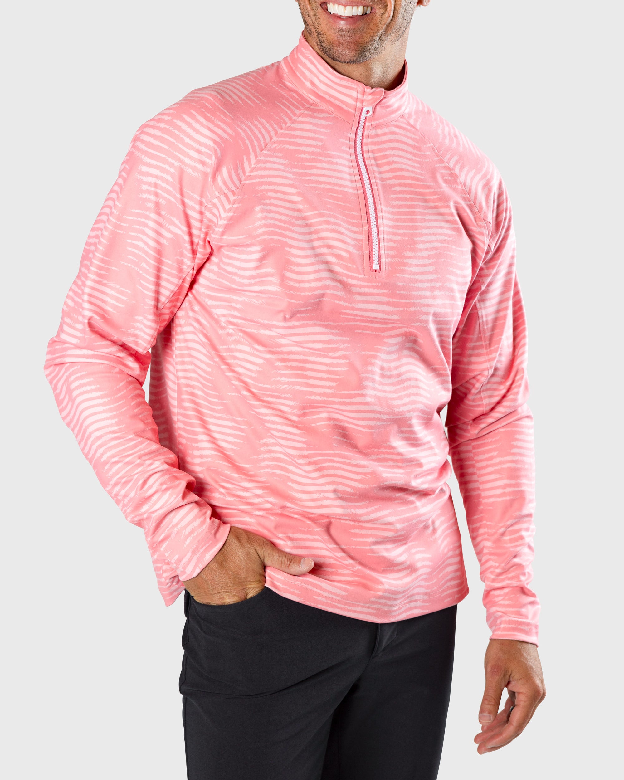 Peak mens golf Q-zip jacket | Sunday Swagger