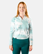 Switchback women's golf cropped Q-zip jacket | Sunday Swagger