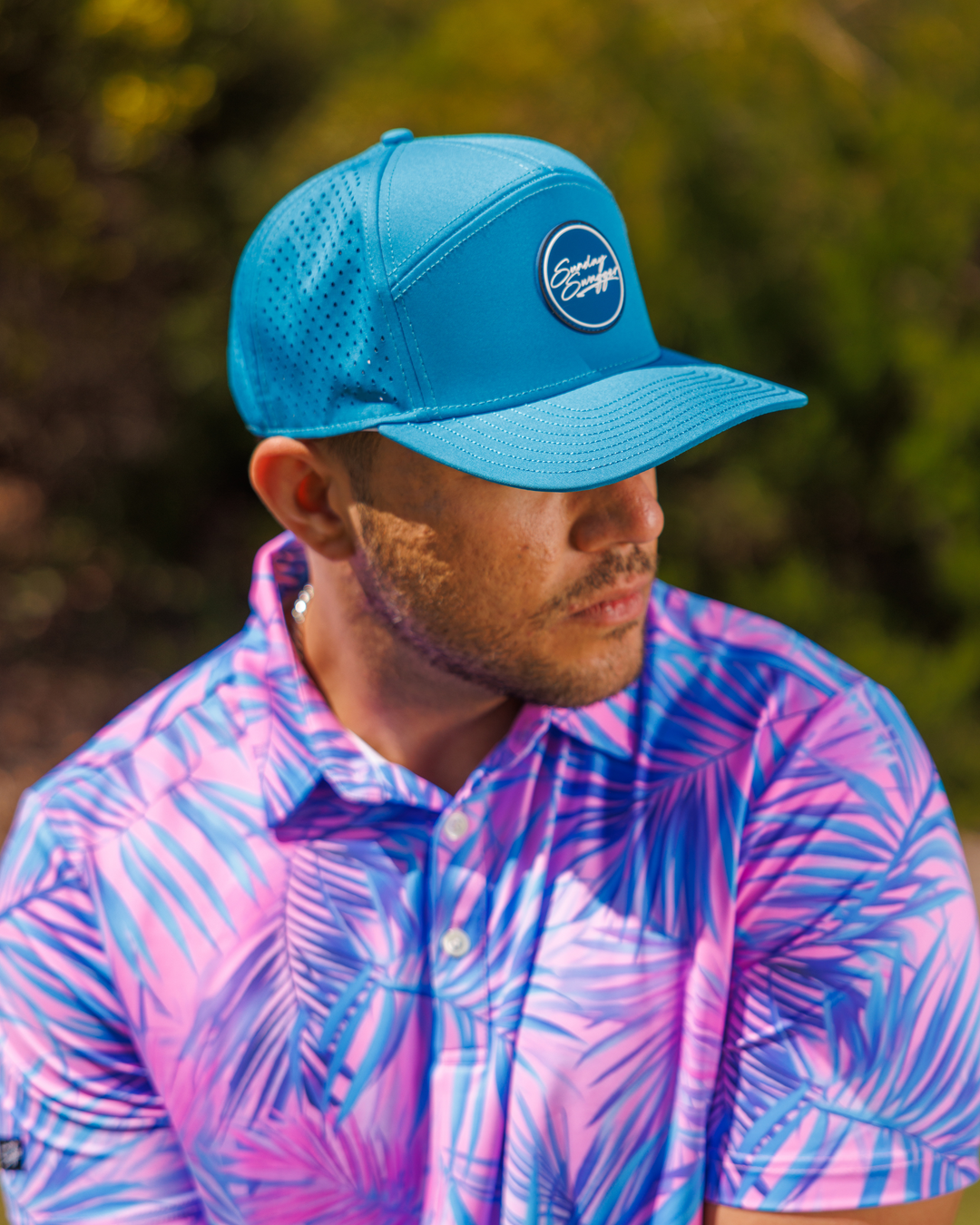 Swagger Flat Bill Hat- Blue Steel – Sunday Swagger