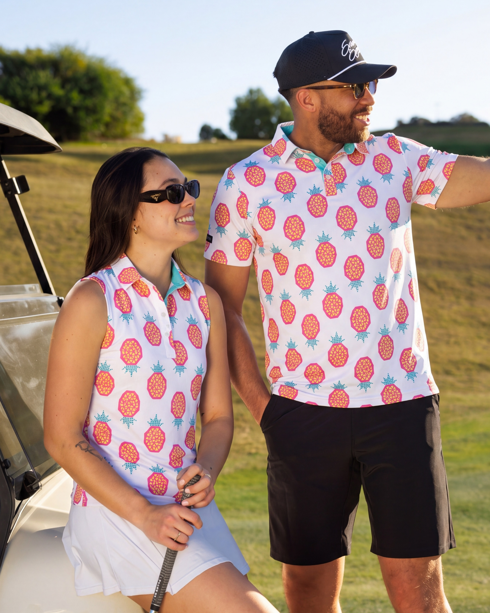 Pineapple Punch His & Hers Matching Polo Bundle