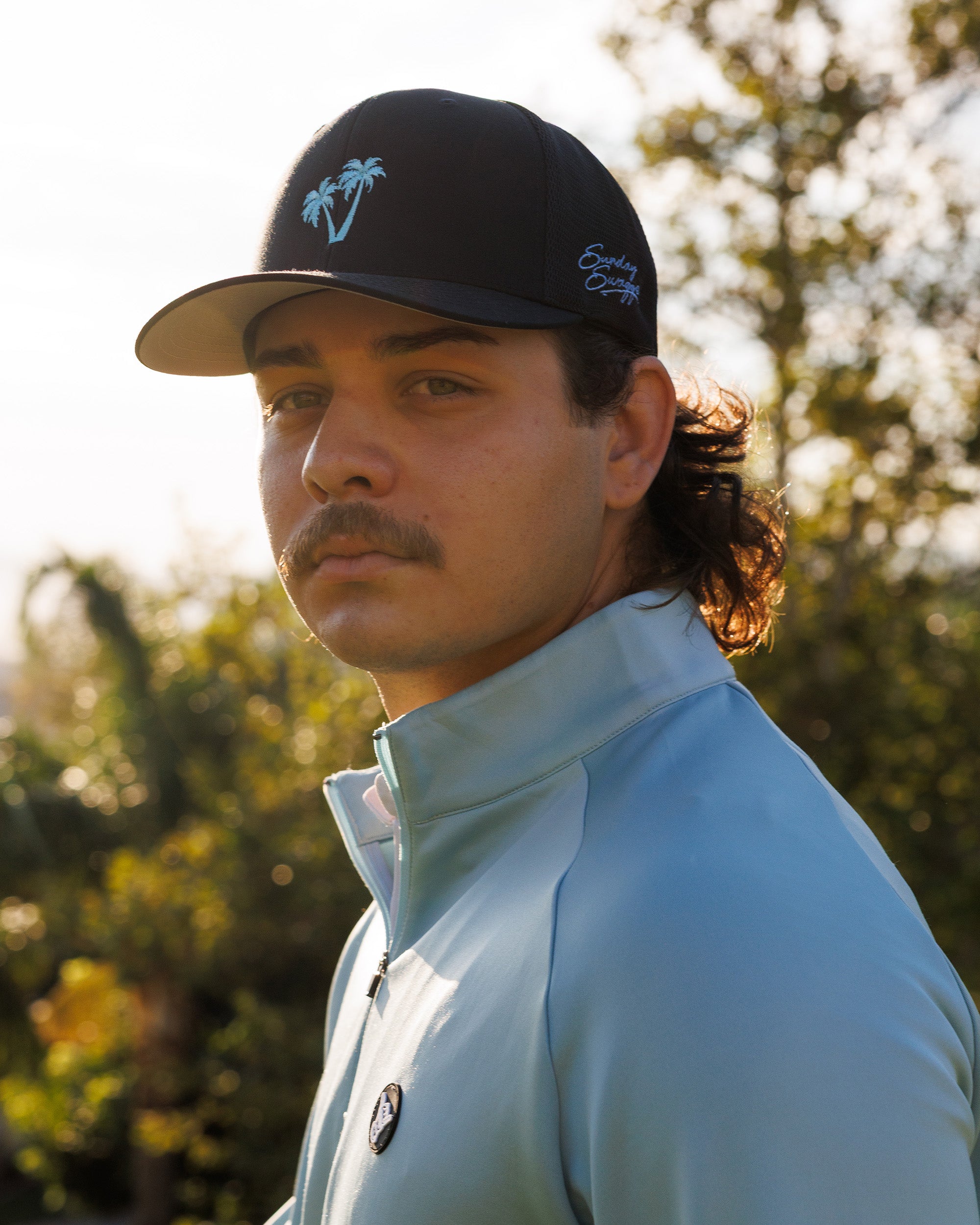 Palms Flexfit Snapback Hat - Black