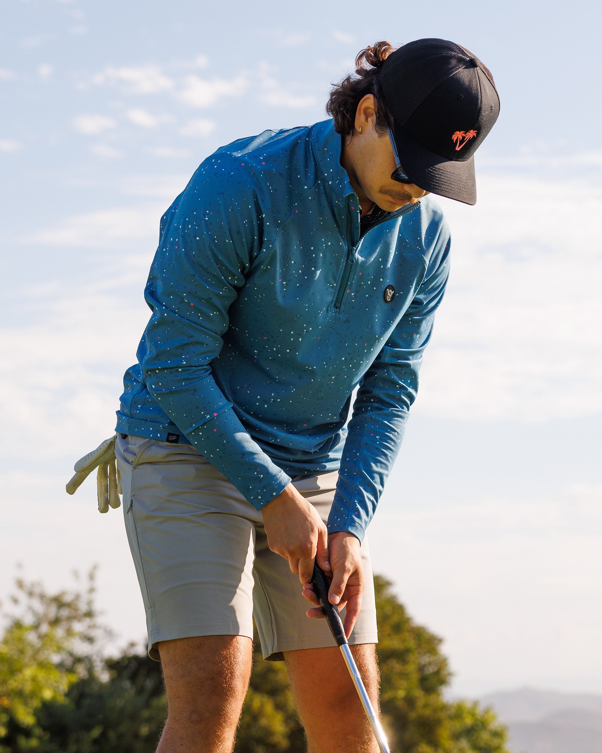 Men's Performance Q-Zip - Asteroid