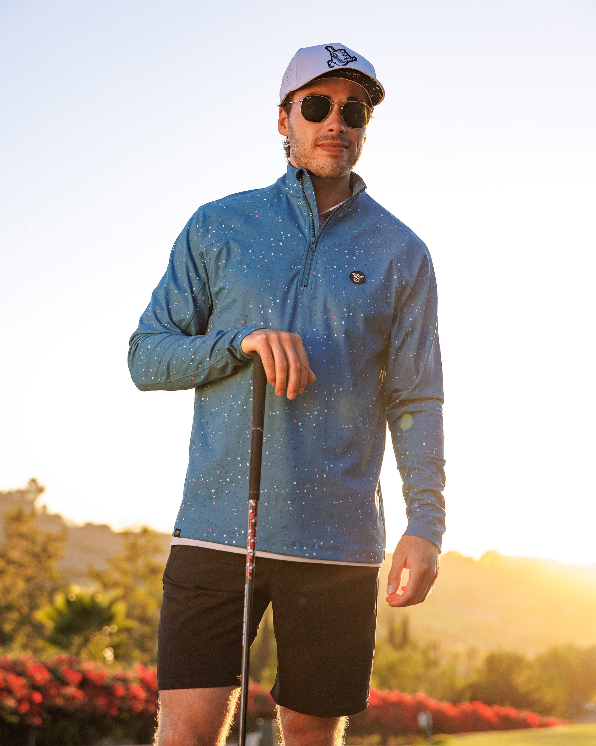 Men's Performance Q-Zip - Asteroid