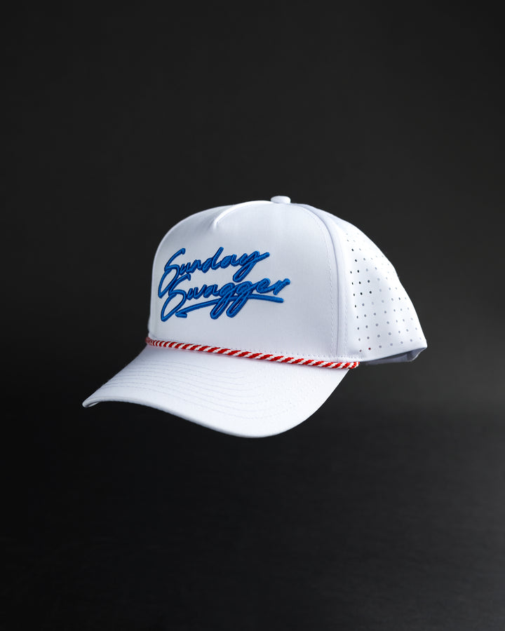 Sunday Swagger red, white, and blue hat