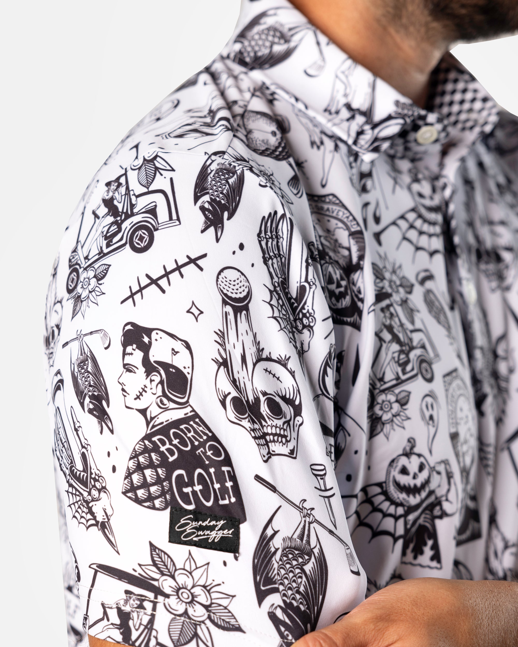 Mens Halloween Shirt | Halloween golf polo | Sunday Swagger
