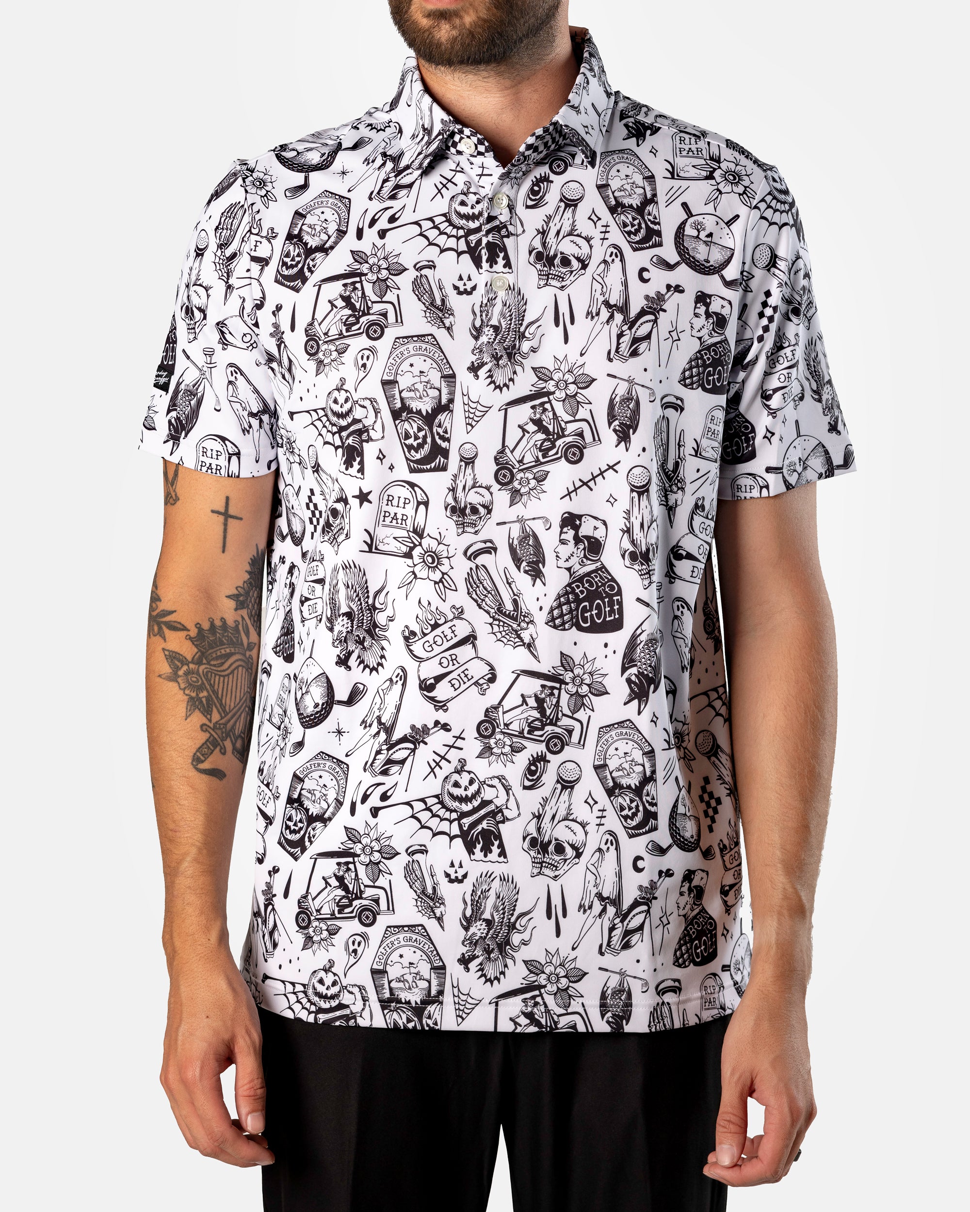 Mens Halloween Shirt | Halloween golf polo | Sunday Swagger