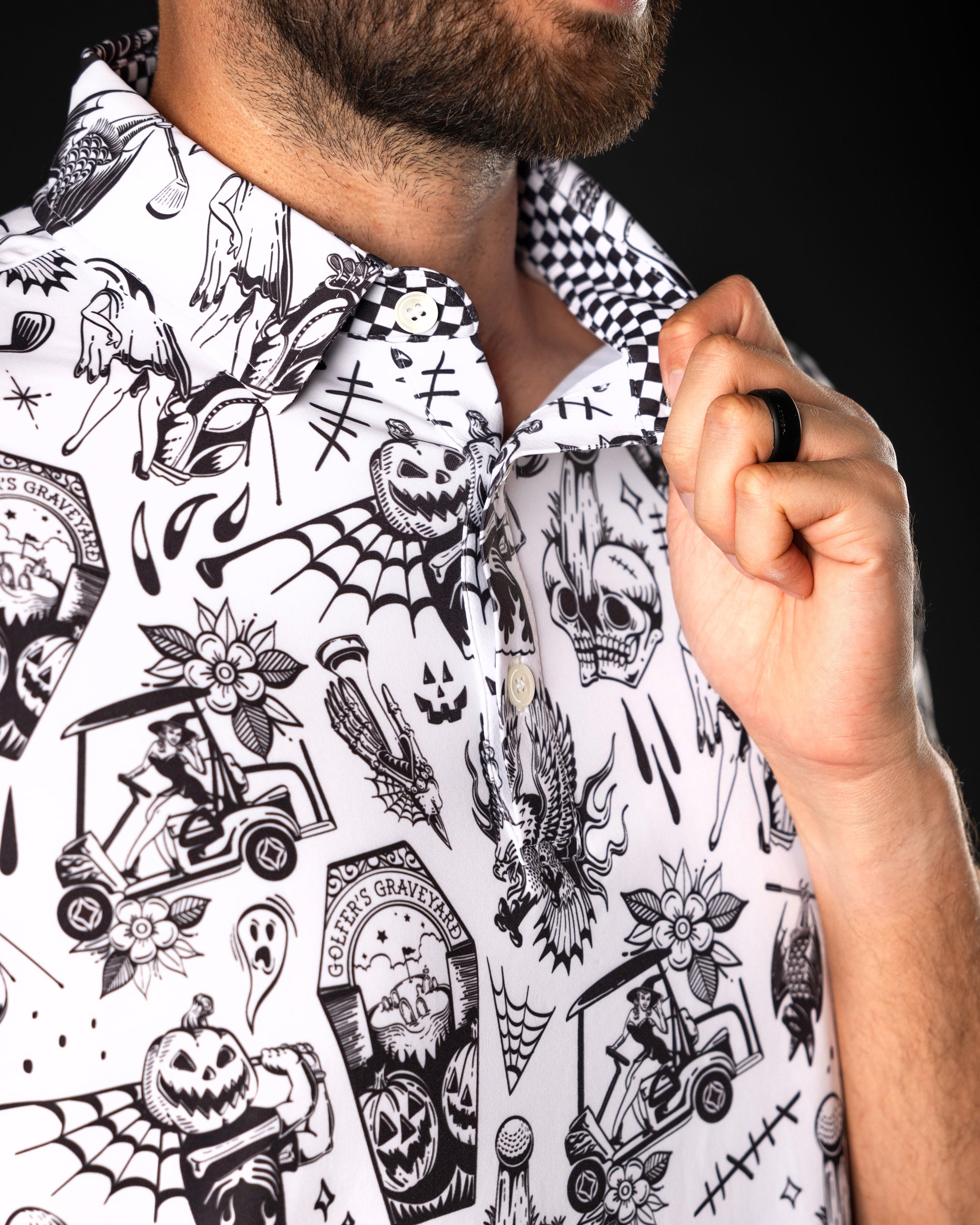 Mens Halloween Shirt | Halloween golf polo | Sunday Swagger