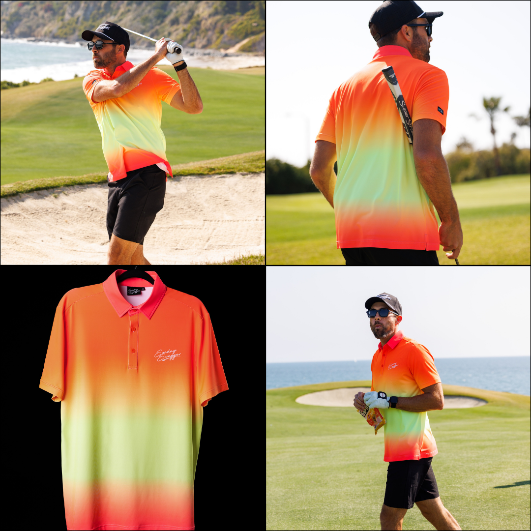 Tequila Sunrise Sunday Swagger Golf Polo