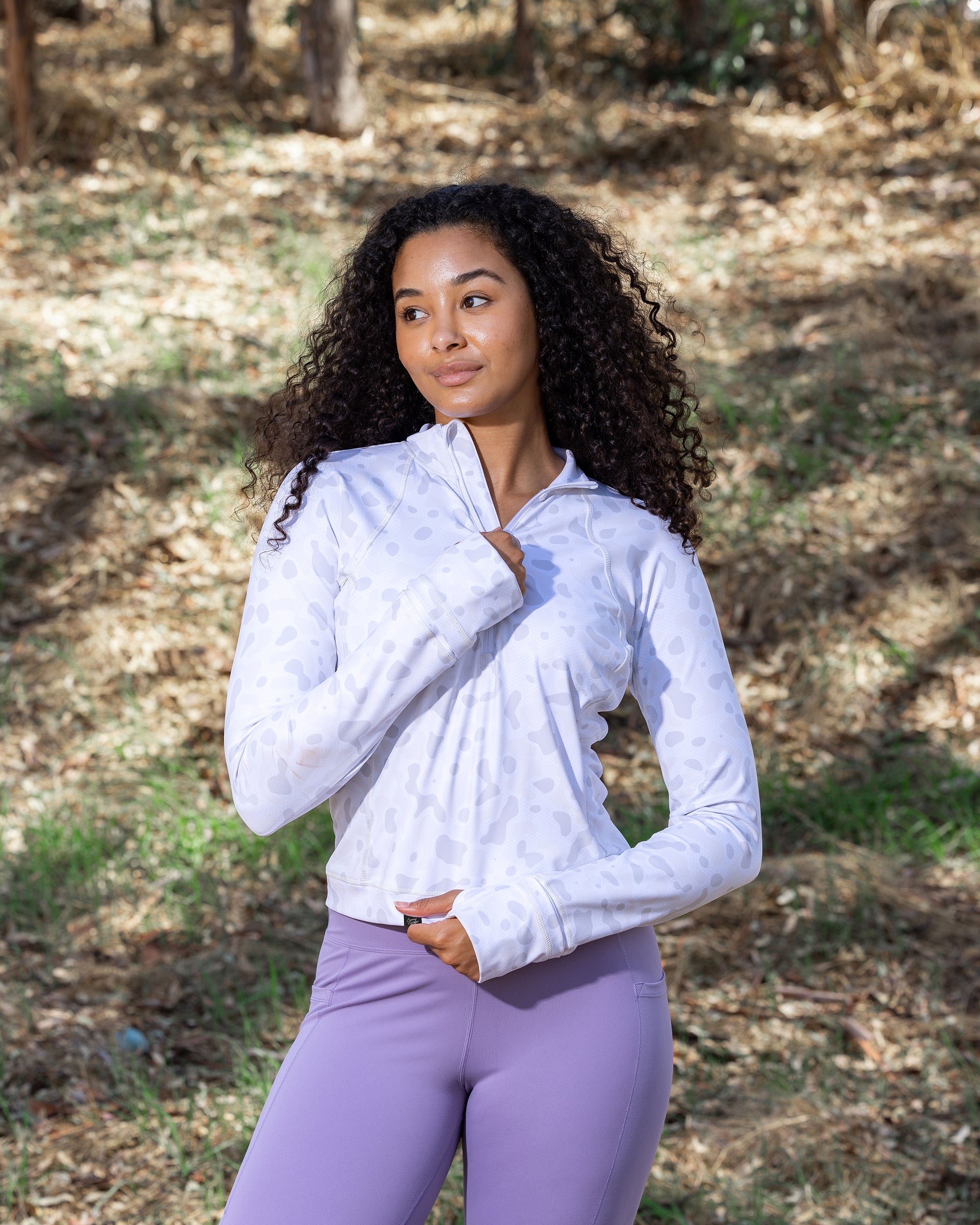 Alpine women's cropped golf Qzip jacket | Sunday Swagger