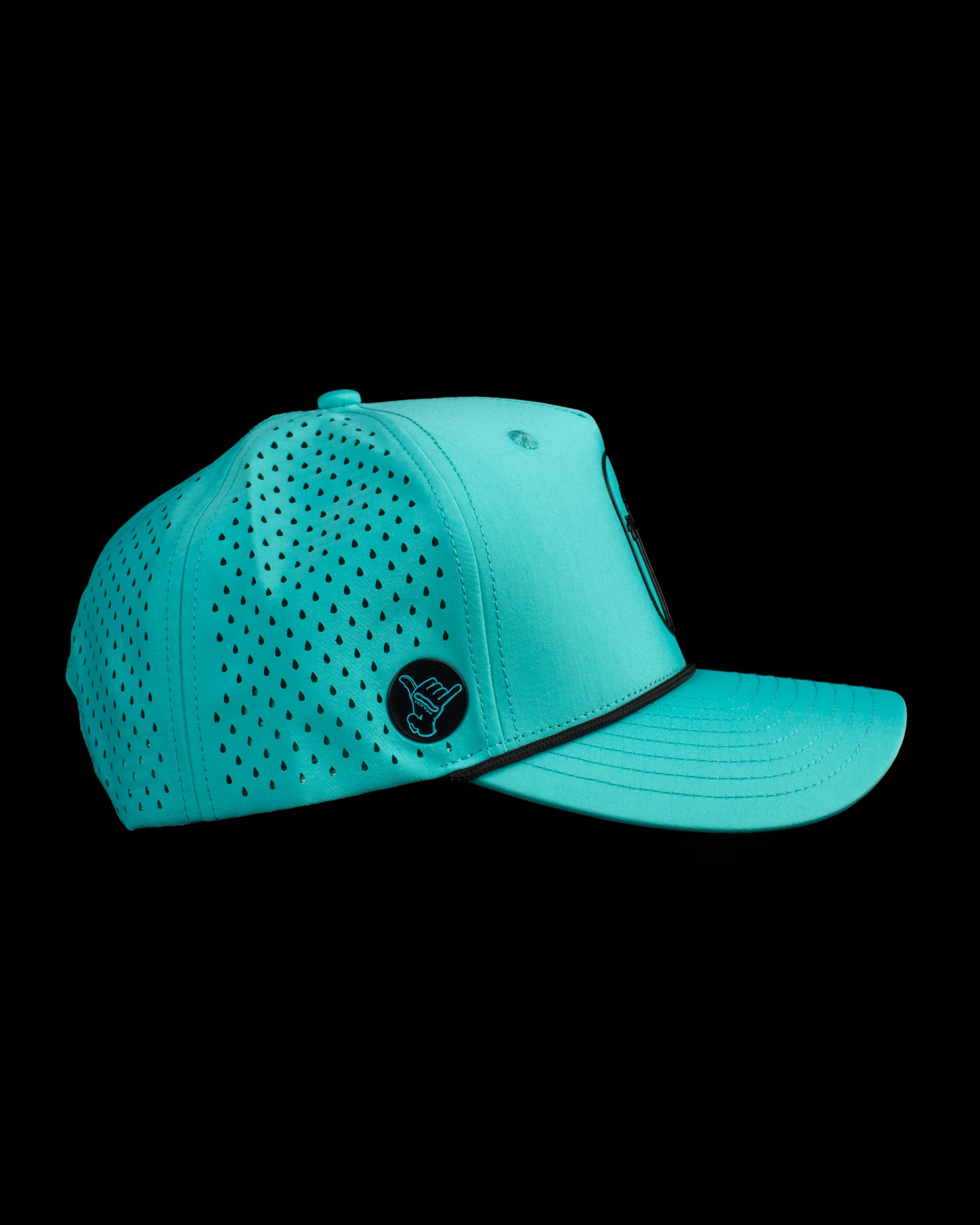 Palms Trio Snapback Rope Hat - Mint
