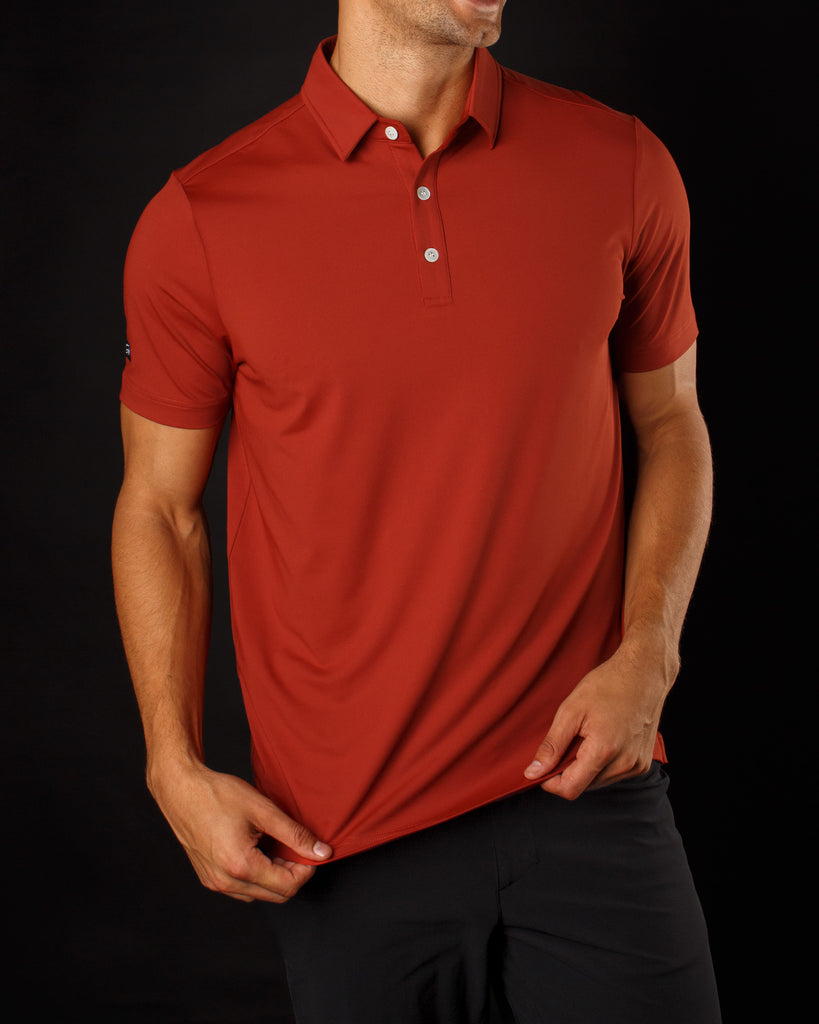 Weekday Polo - Chili Oil | Sunday Swagger Golf Polo Weekday Polo - Chili Oil | Sunday Swagger Golf Polo