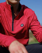 Men's Performance Q-Zip - Crimson