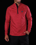 Men's Performance Q-Zip - Crimson