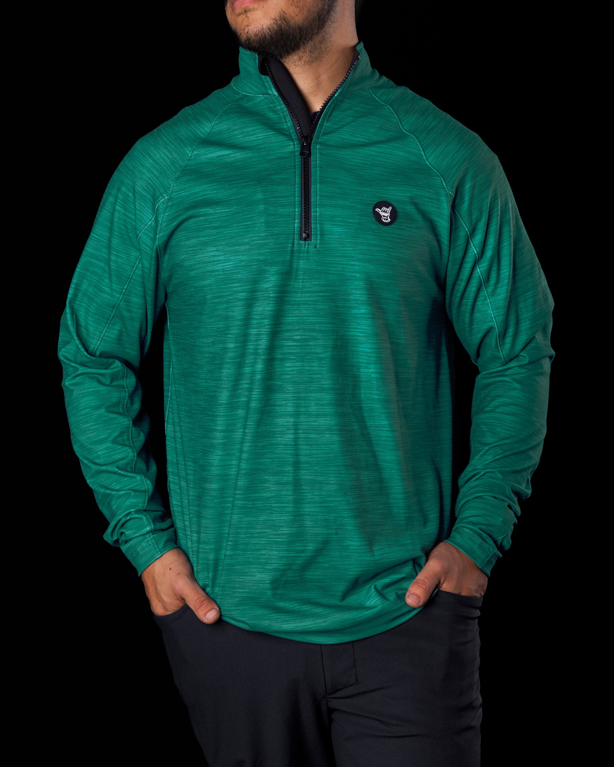 Men's Performance Q-Zip - Evergreen