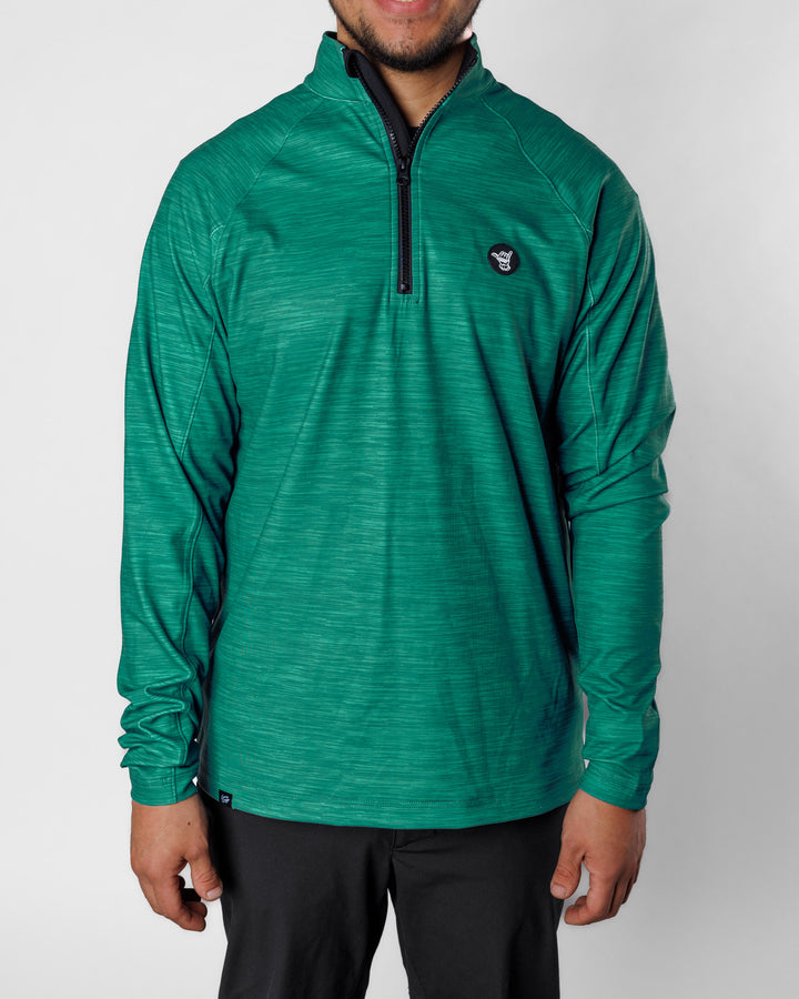 Men's Performance Q-Zip - Evergreen