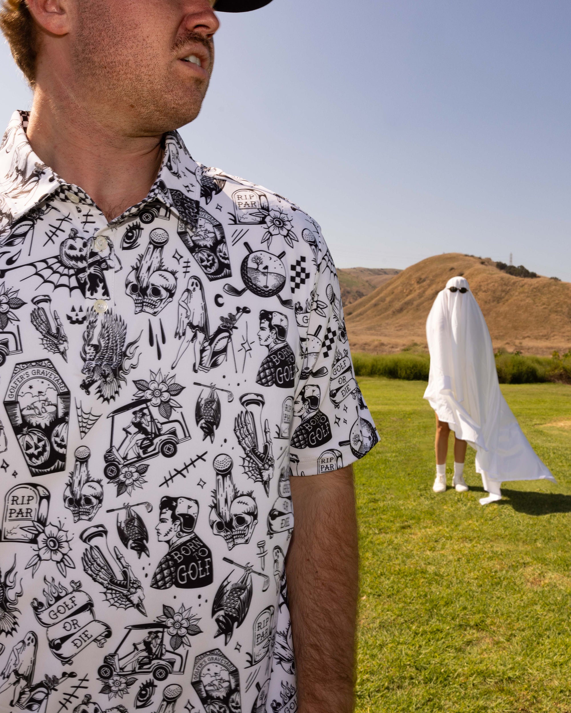 Mens Halloween Shirt | Halloween golf polo | Sunday Swagger