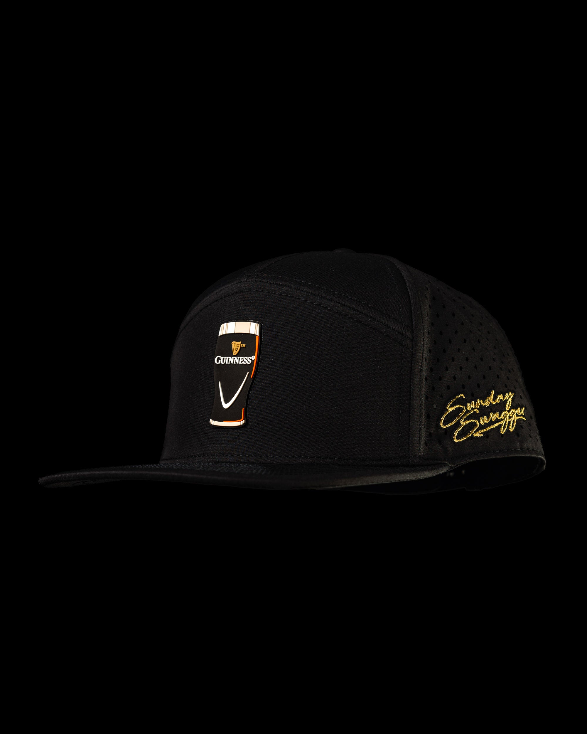 Guinness® Flat Bill Hat – Drafted – Black