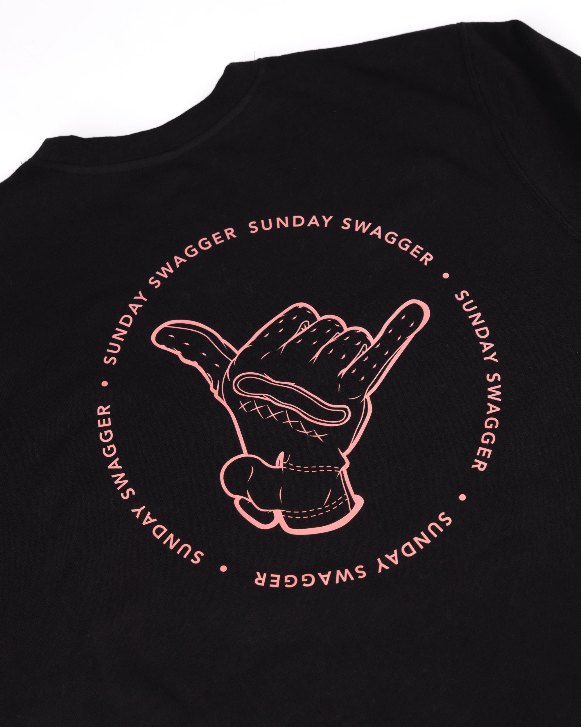 Hang Loose Crewneck - Black/Peach