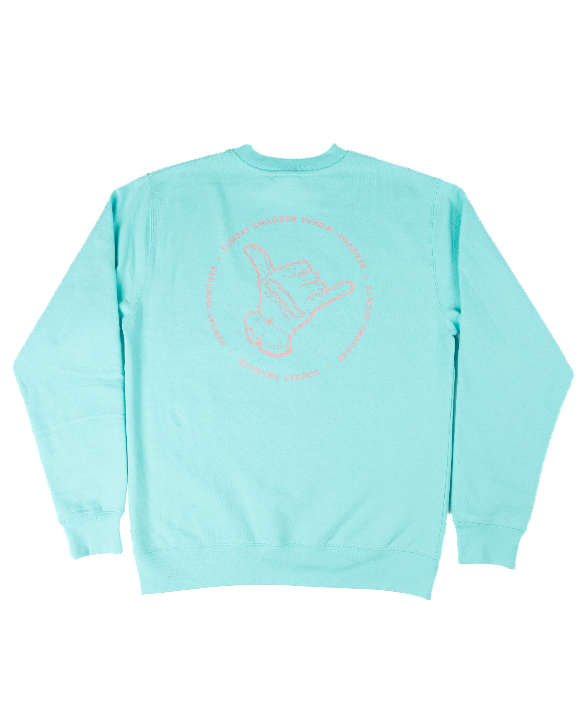 Hang Loose Crewneck - Mint/Peach