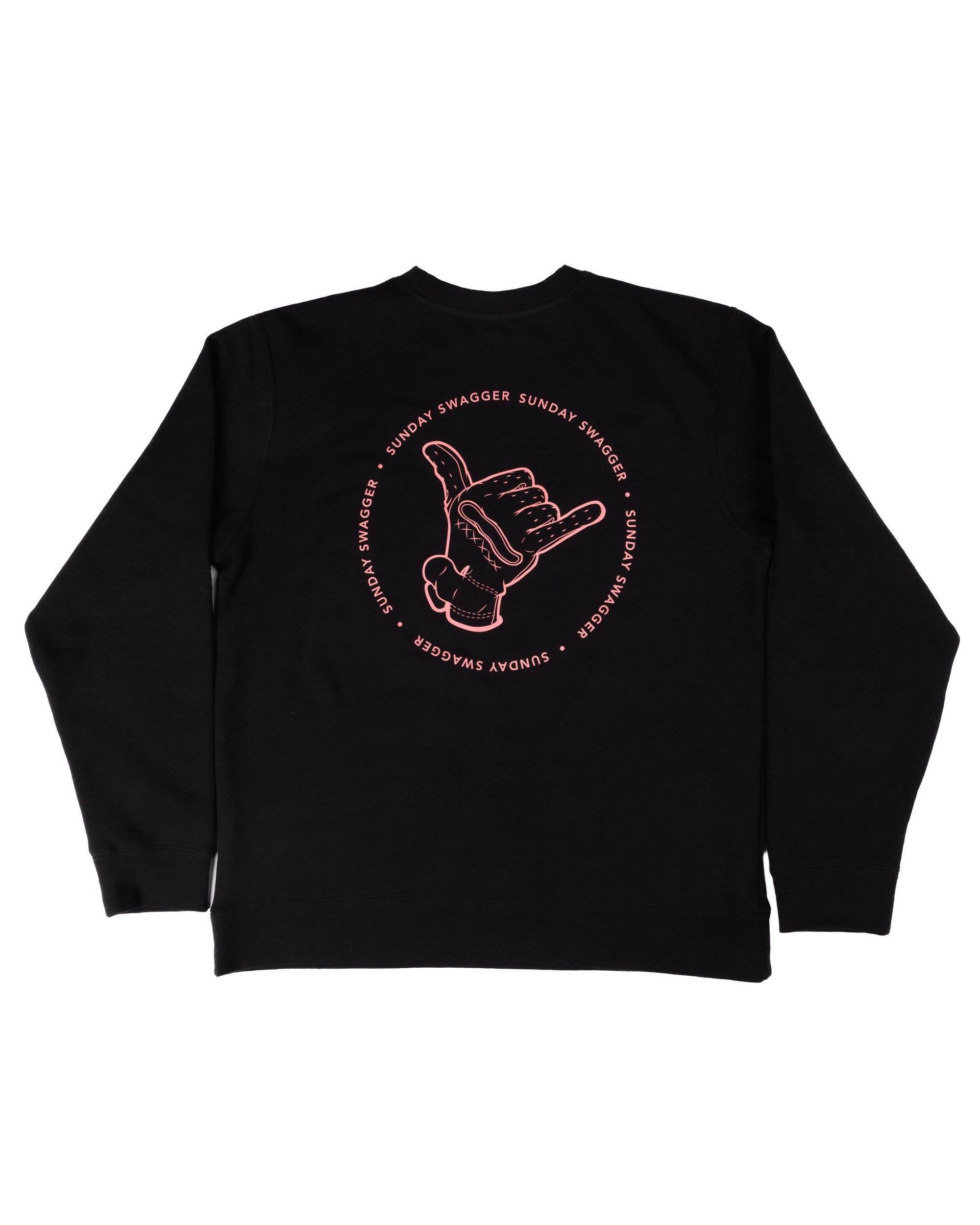 Hang Loose Crewneck - Black/Peach