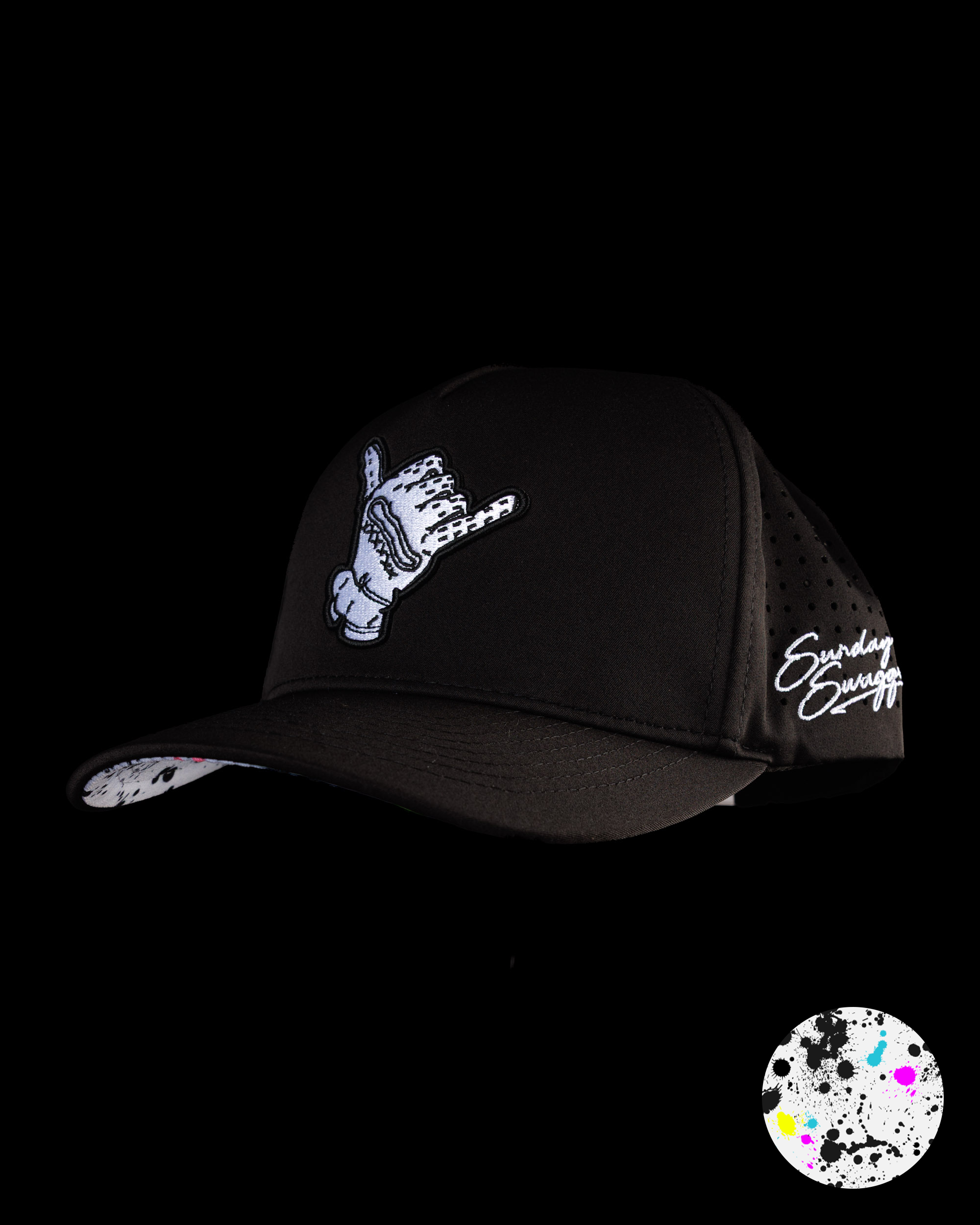 Hang Loose Snapback Hat - Splatter