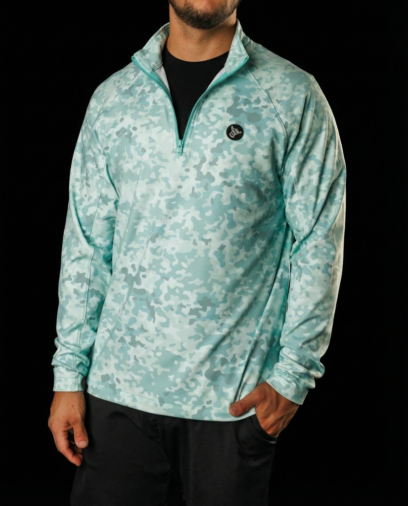 Woodland Camo Golf Performance Quarter-Zip | Sunday Swagger Woodland Camo Golf Performance Quarter-Zip | Sunday Swagger
