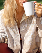 Latte Cream Women's zip Jacket | Sunday Swagger