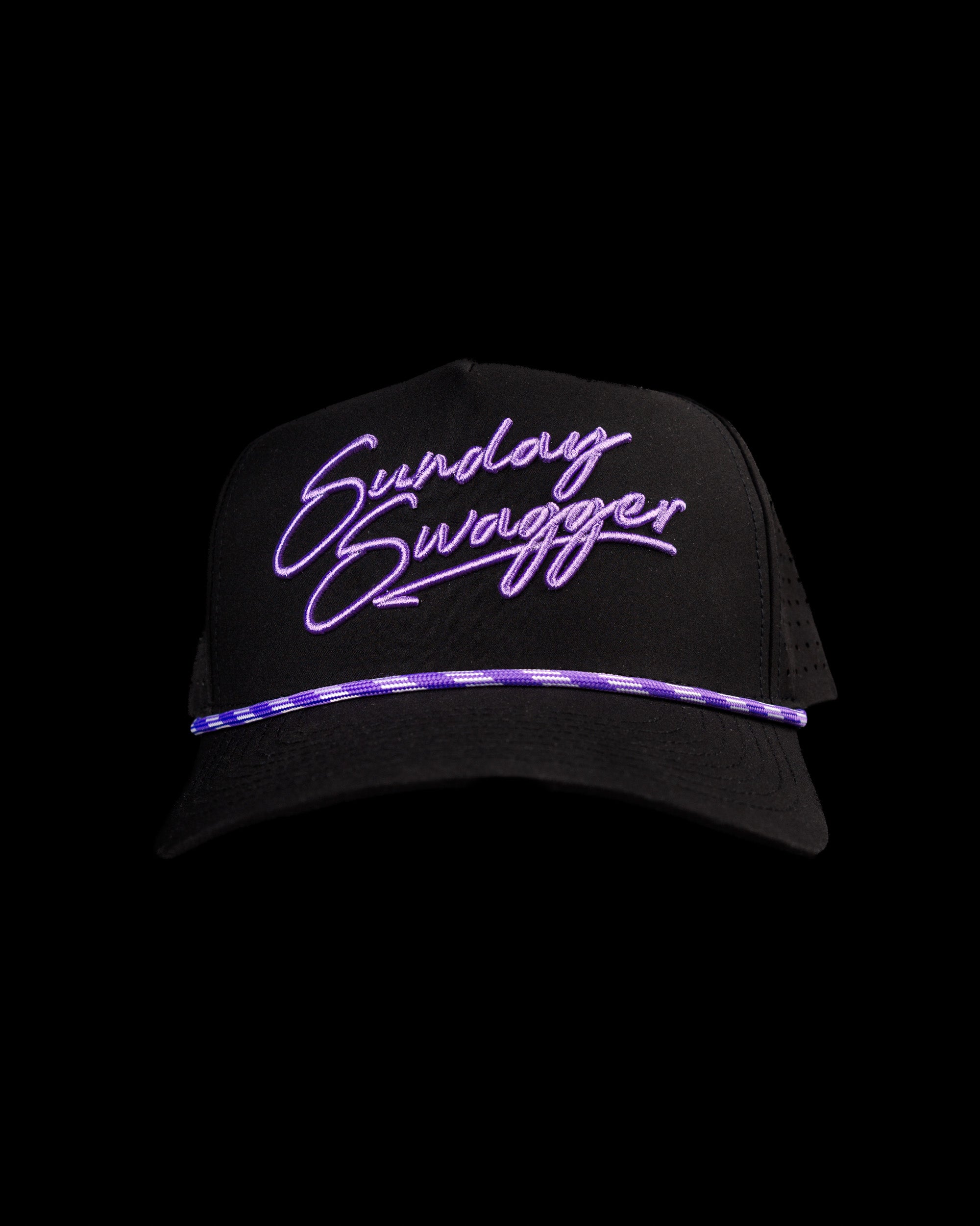 Swagger Snapback Rope Hat - Obsidian